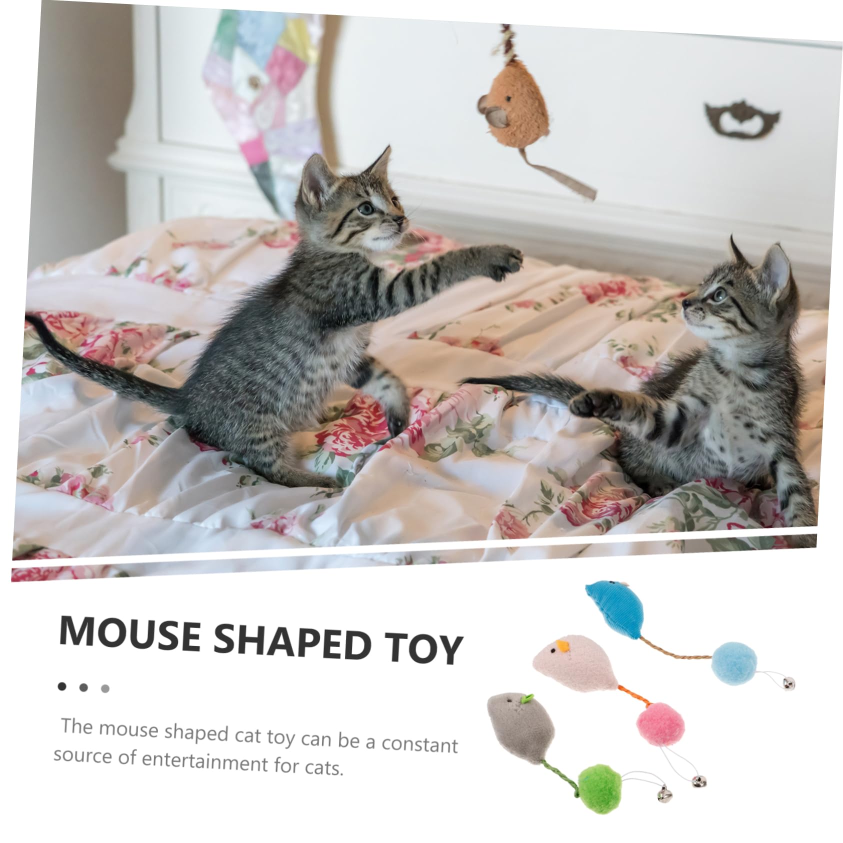 BESPORTBLE Lot De 6 Souris pour Chat avec Matériau Sûr Jouet Compact pour Chaton pour Jouer Et Faire De Lexercice