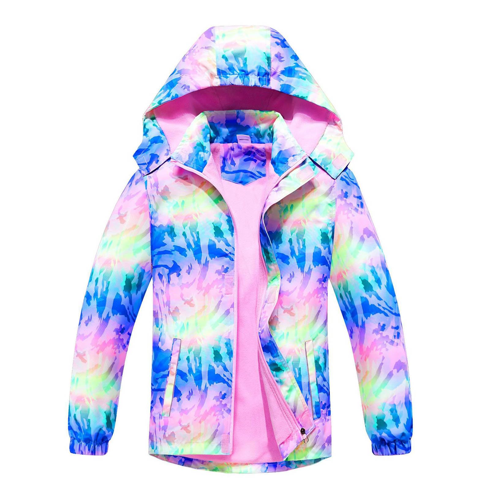 WWricotta Giacca Softshell Giacca antipioggia da ragazza Giacca invernale per bambini Giacca di transizione con giacca in pile traspirante e impermeabile con cappuccio442