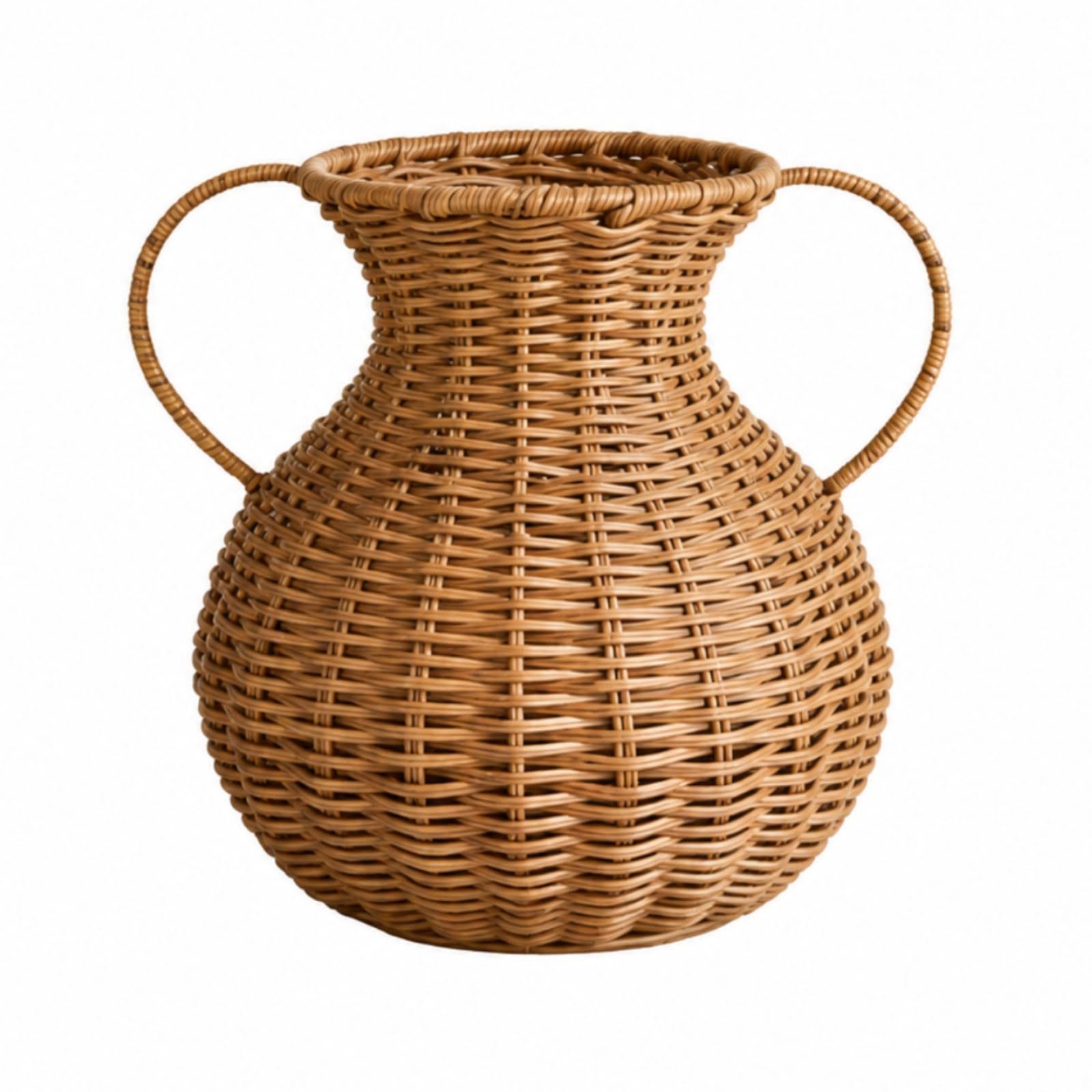 Gralara Cestino in PP Intrecciato Robusto Coprivaso a Forma a Vaso Portatile Portavaso per Piante da Interno, Soggiorno