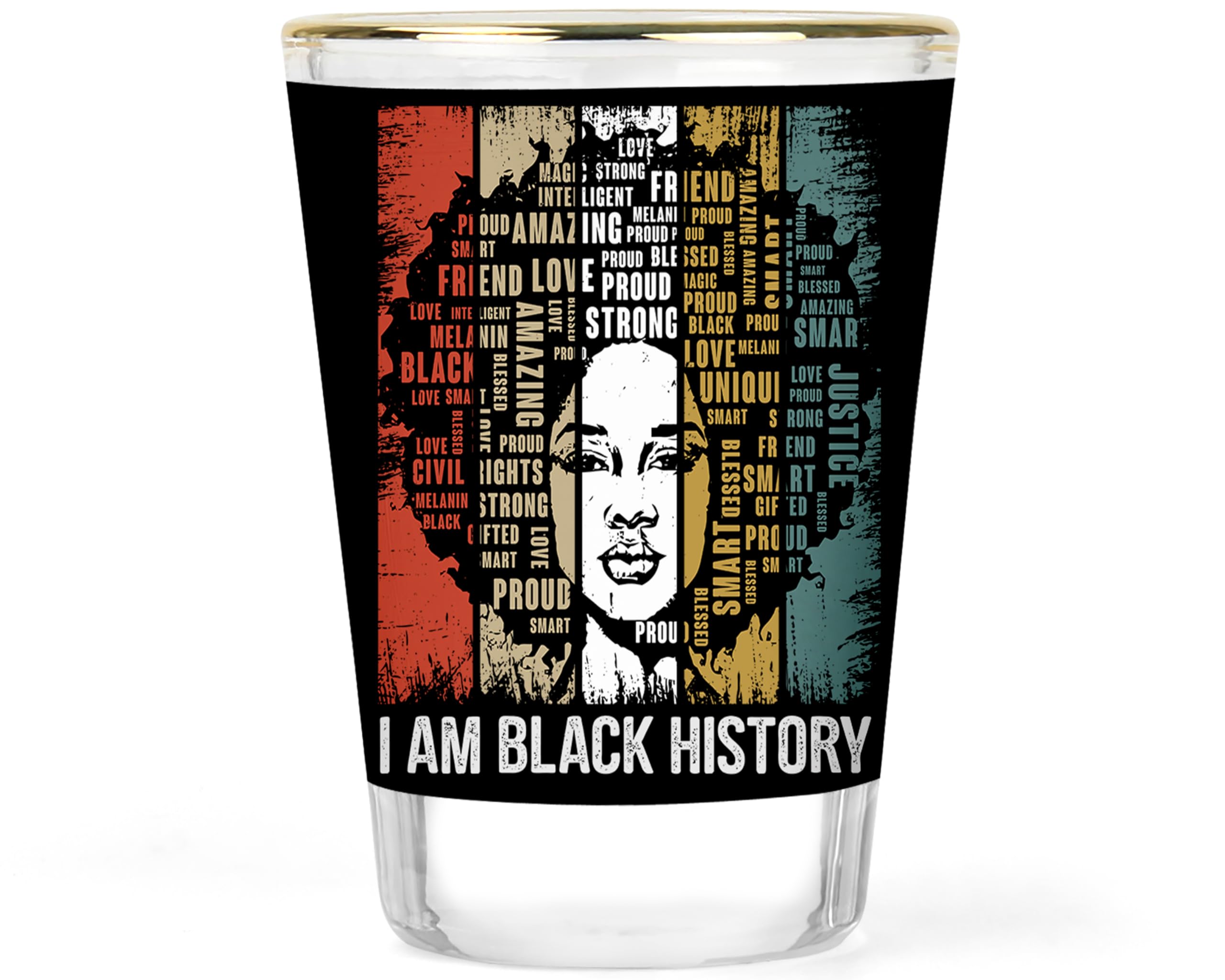BLM Shot Glass - Black Lives Matter Shot Glass - Black History Month Gift - African Shot Glass - Pride Shot - Equality Party Favors - Black History Month Collectible - I am Black History Keepsake