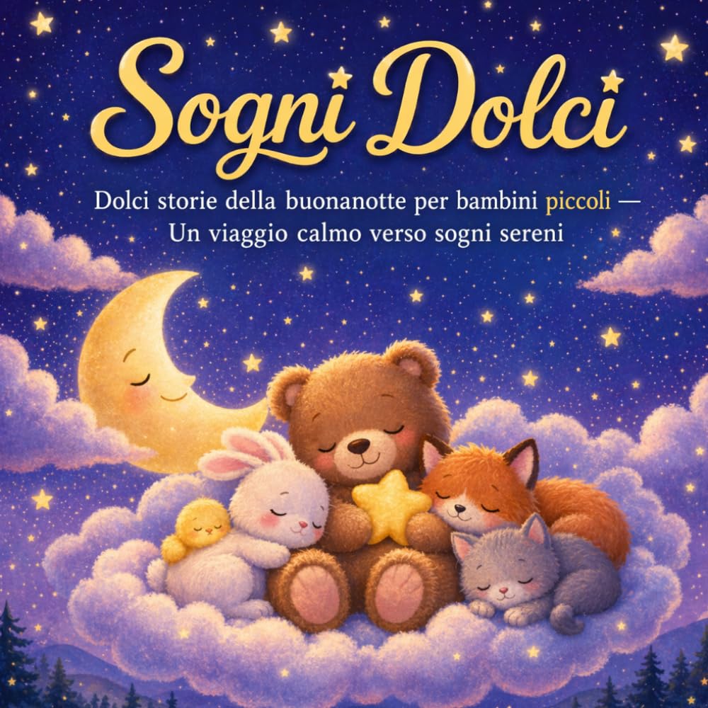 Sogni Dolci: Dolci storie della buonanotte per bambini piccoli 2-5 anni – Un viaggio calmo verso sogni sereni