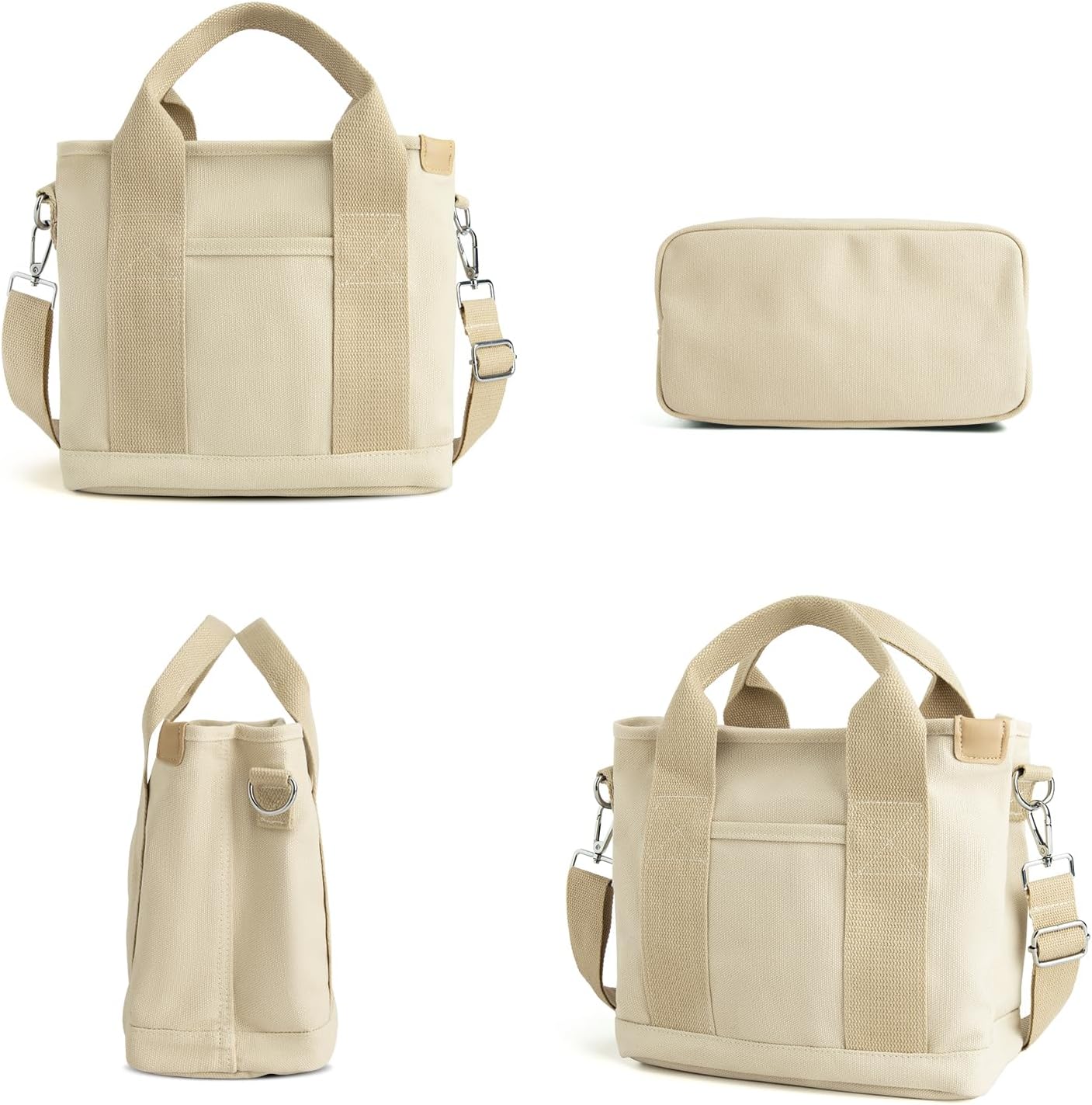 IwIeIaIrI Small Tote Bag with Zipper,Mini Tote Bag for Women,Crossbody Bag Shoulder Bag Friends Birthday Gifts - Image 5