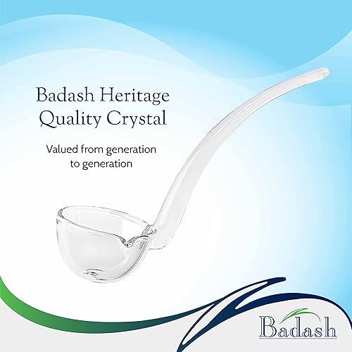Miniatura 6 de Badash Cucharón de cristal pequeño de 6 pulgadas, cristal soplado sin plomo de calidad artesanal Heritage, elegante utensilio transparente