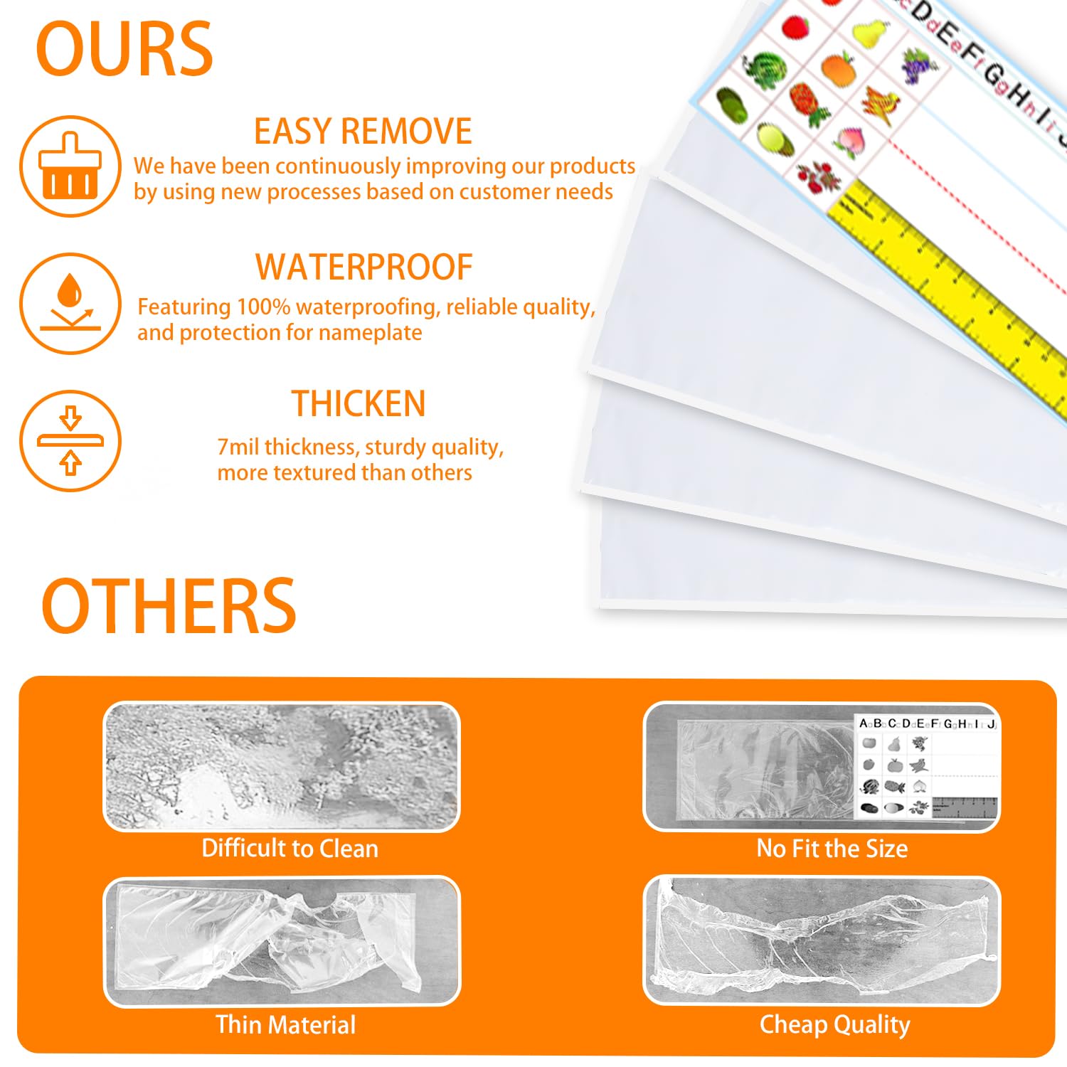 36 Pochettes Adhésives Transparentes Pour étiquettes - 10x6 Cm, En PVC, Autocollantes, Pour Bureau, Maison, école