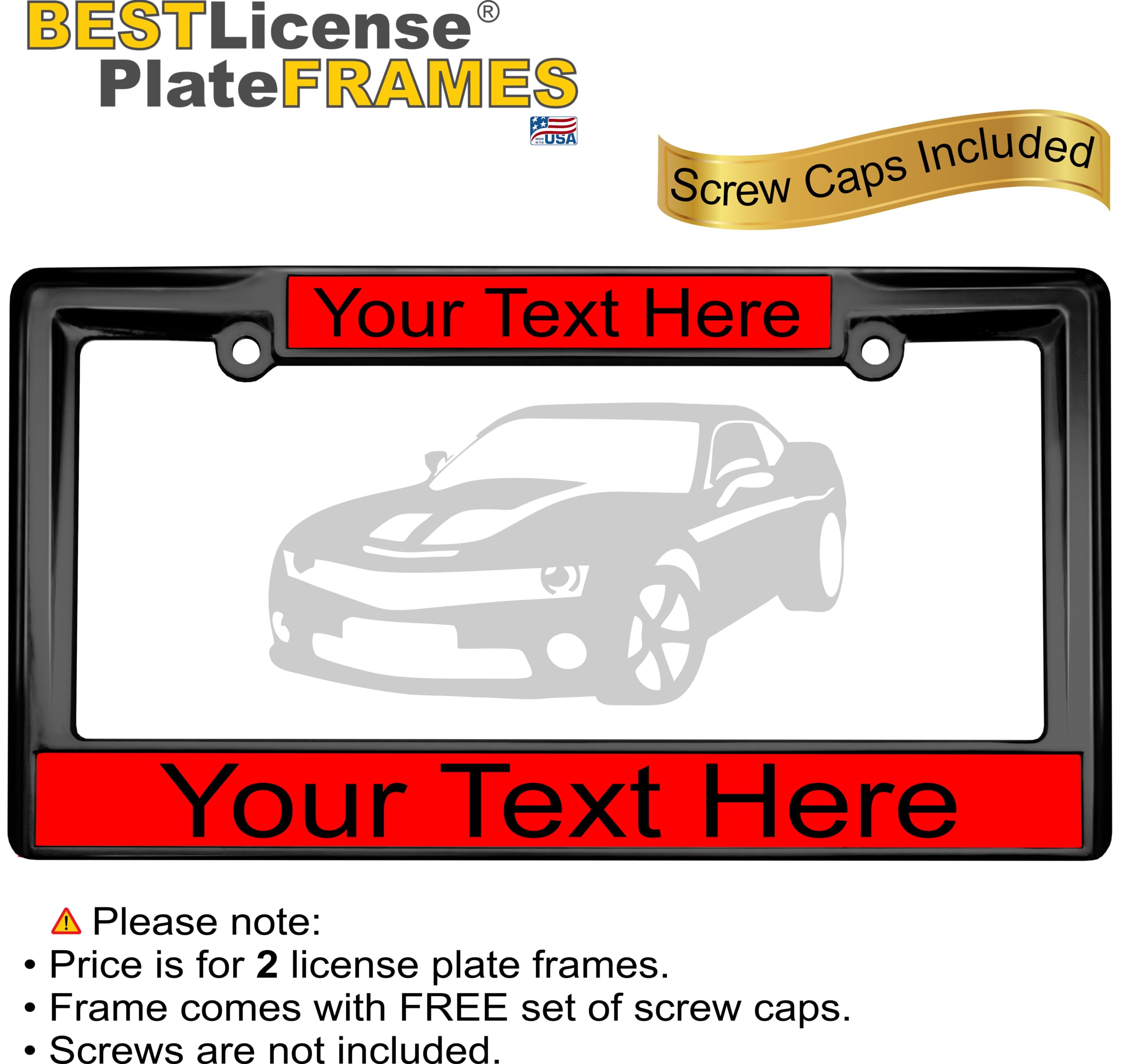 Custom Personalized Heavy Duty Metal Laser Engraved Car License Plate Frame wit - Picture 74 of 113
