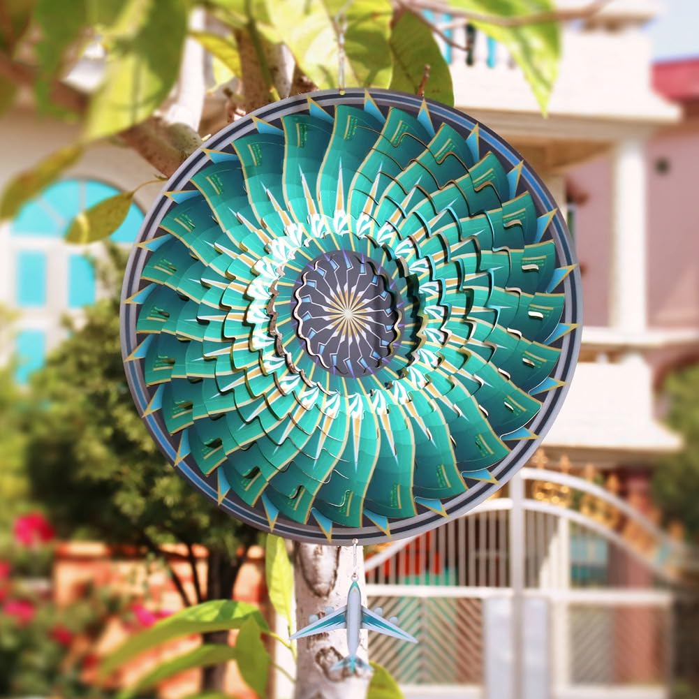 Girandola A Vento 3D A Forma Di Farfalla Aoedelyart – In Metallo, 30,5 Cm, Per Giardino, Balcone, Regalo Donna - 2
