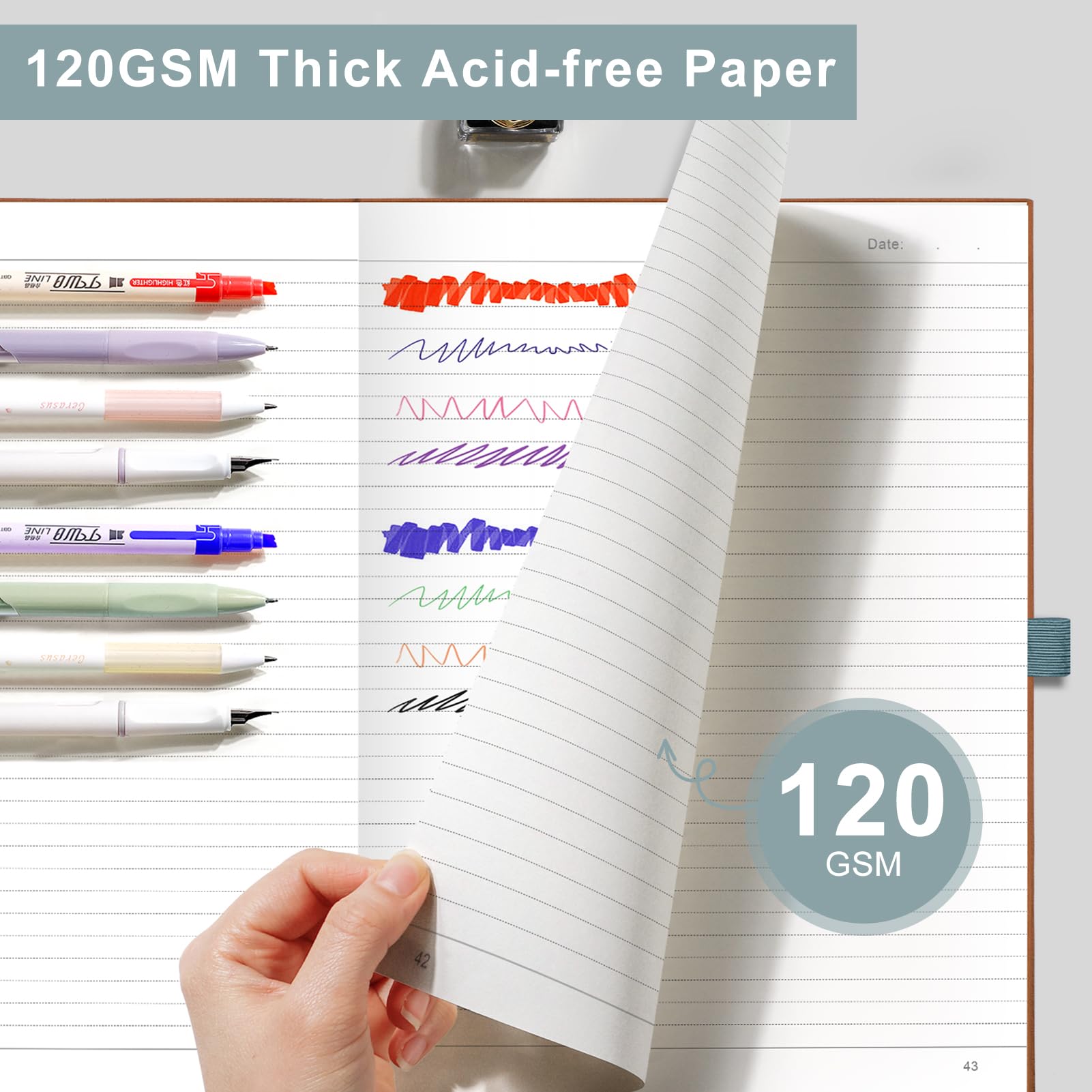 EMSHOI B5 Notebook Lined, 120 GSM Lined Paper - Image 2