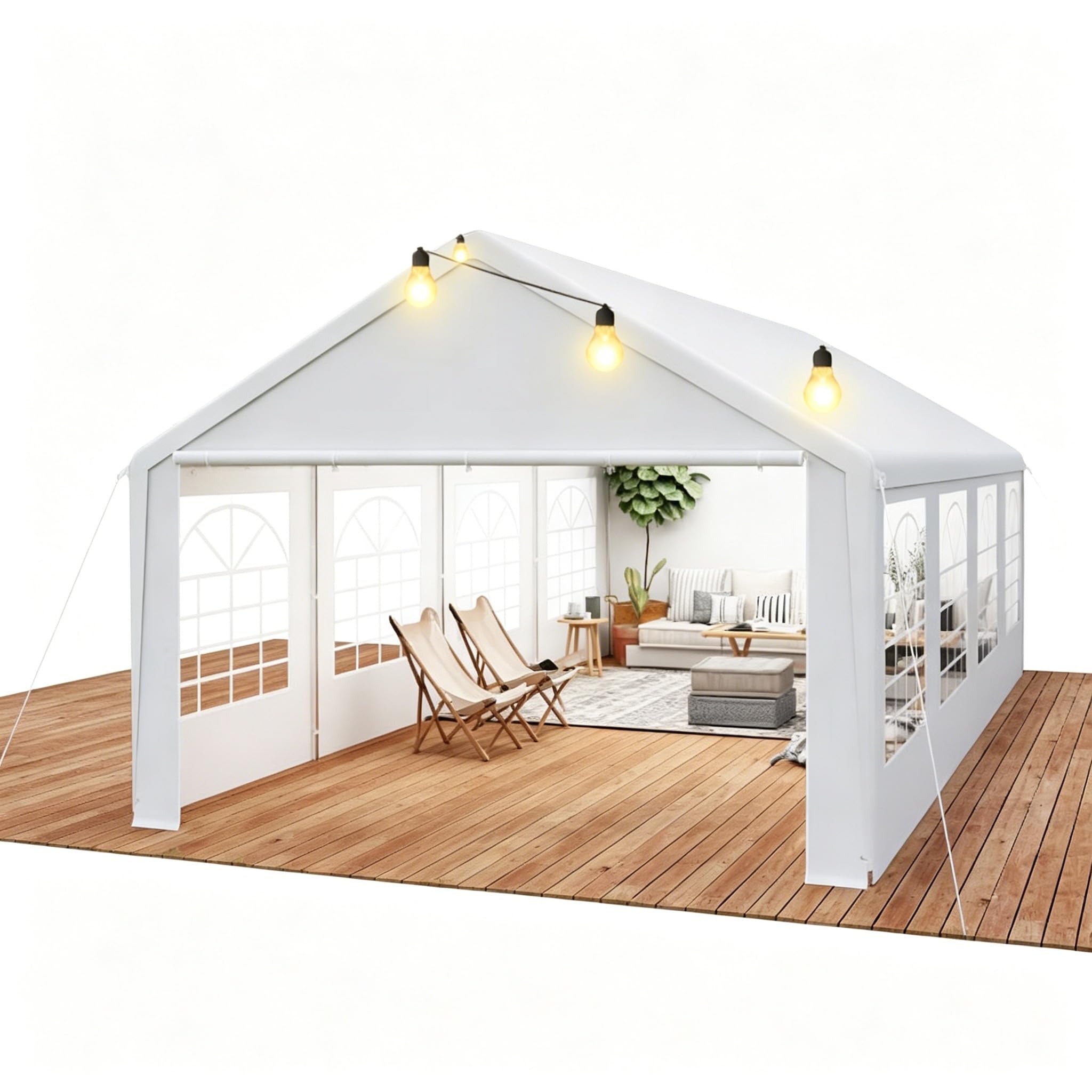 VA-Cerulean 3x4m Partyzelt Pavillon in Grau, PE Plane Bierzelt Zelt Wasserdicht UV Schutz Gartenzelt aus Verzinkte Stahlgestänge Festzelt