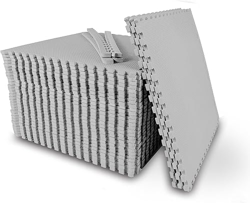 BODYTECH Tapete de ejercicio de rompecabezas de espuma y azulejos entrelazados para gimnasio en casa. Acolchado de suelo para niños pequeños. Color