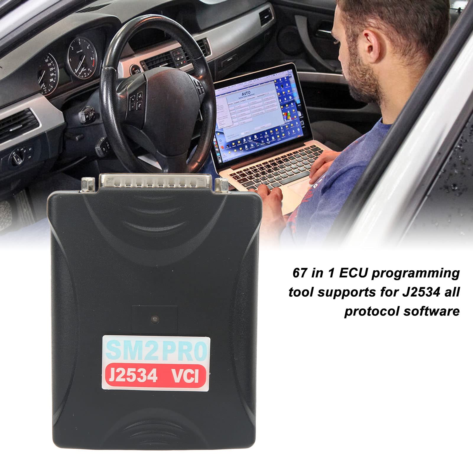 Akozon Programmatore ECU J2534, Strumento di Lettura e Scrittura 67 in 1,