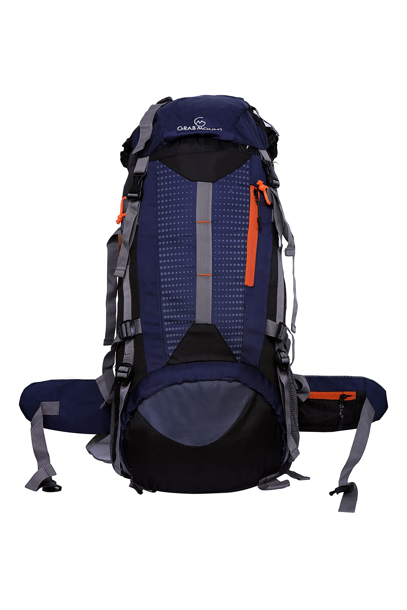 GRABMOUNTHiking Bag 65 liters Rucksack Travel Backpack for Adventure Camping Trekking Bag with Rain Cover & Laptop Compartment