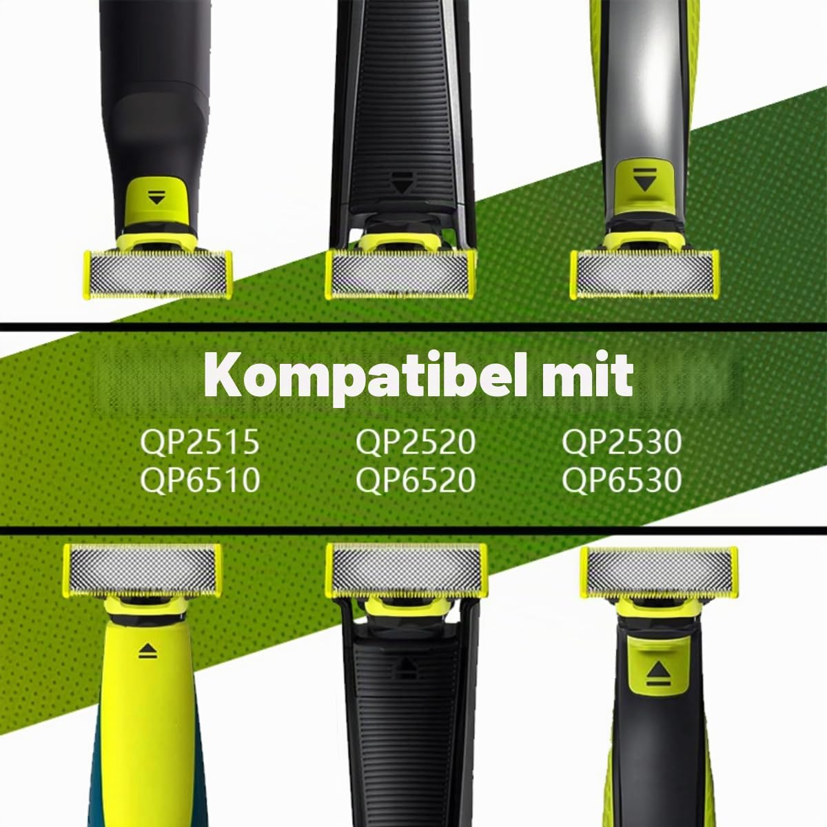 Ersatzklingen für One Blade, 2/3/4/6er Packung, für Philips One Blade Elektrorasierer/Barttrimmer (3)