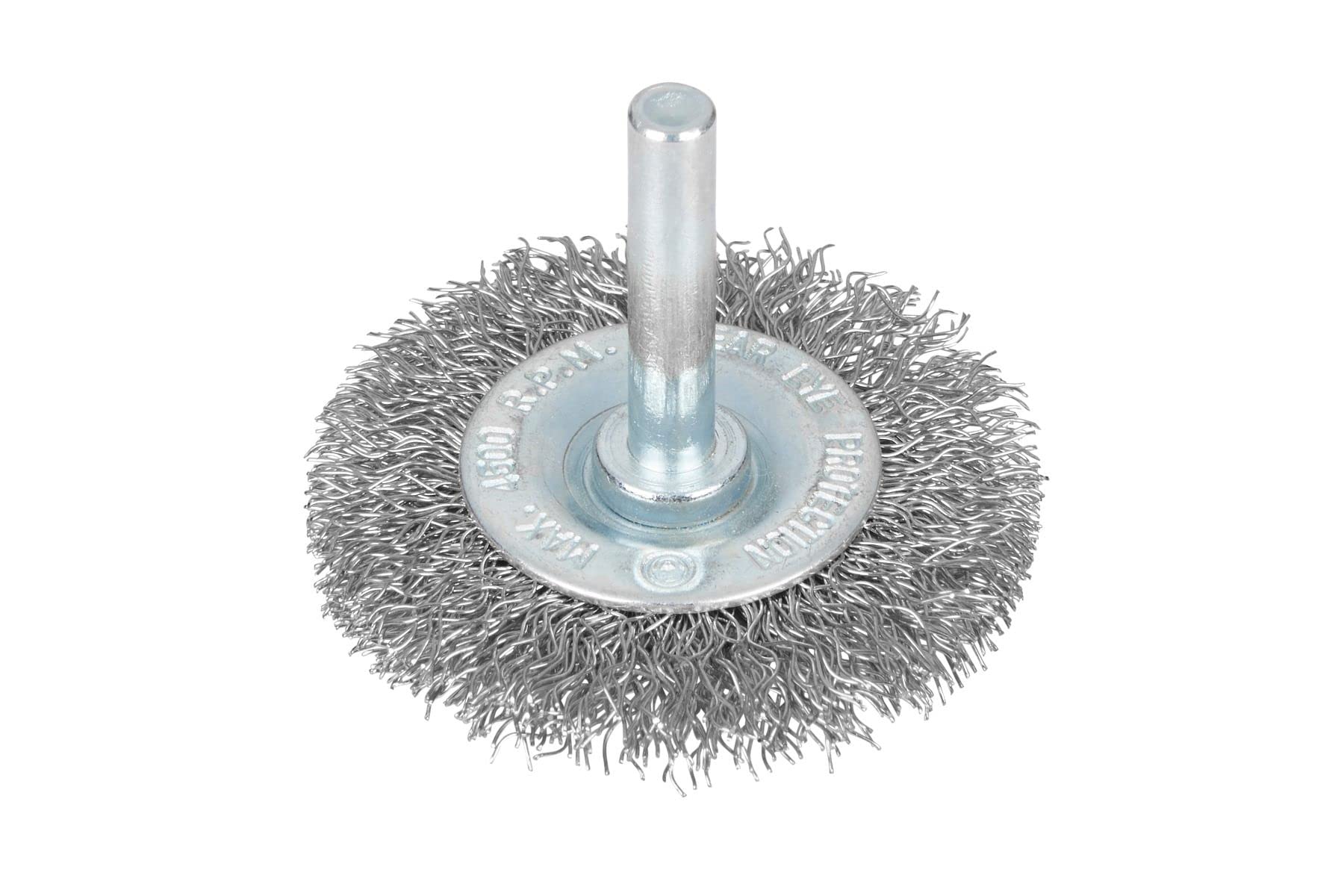 BlueSpot Tools Flat Steel Wire Wheel Brush 50mm x 6mm Arbor
