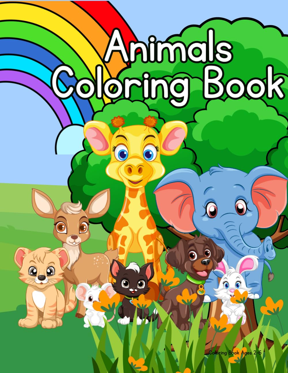 Animals Coloring Book: Fun and Easy Coloring Pages for Toddlers and Preschool Kids