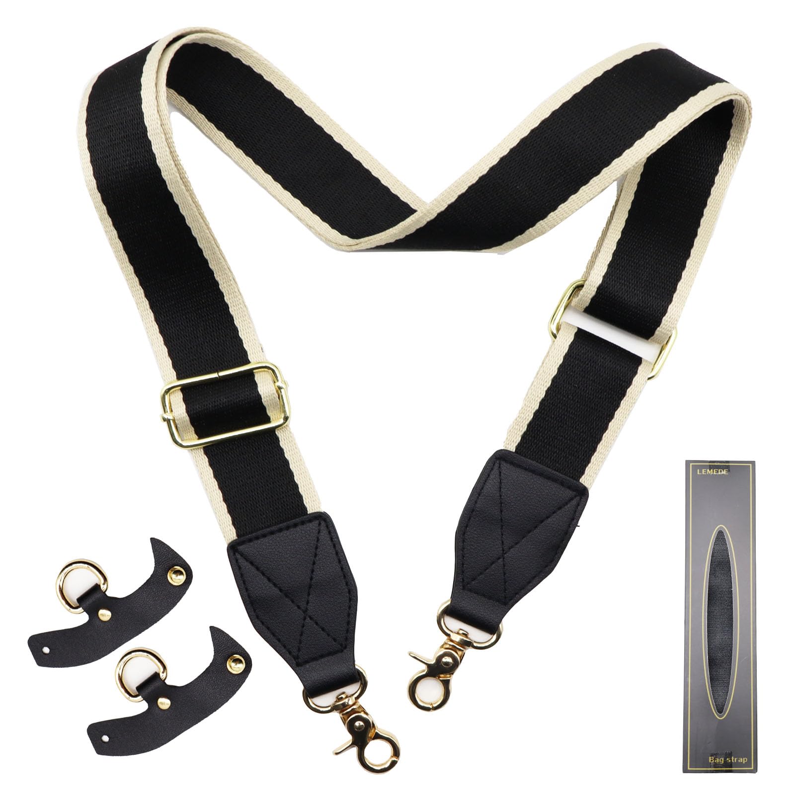 LEMEDE Purse Strap Replacement Crossbody 1.5" Wide Shoulder Strap Adjustable Straps Handbag Strap Replacement Belts