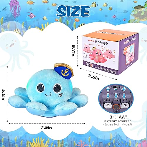 Miniatura 7 de MOJINO - Juguetes para caminar y gatear para bebés, juguete de pulpo de peluche para bebés de 3, 4, 5, 6, 7, 8, 11, 12, bebés, niños y niñas, 3-6,