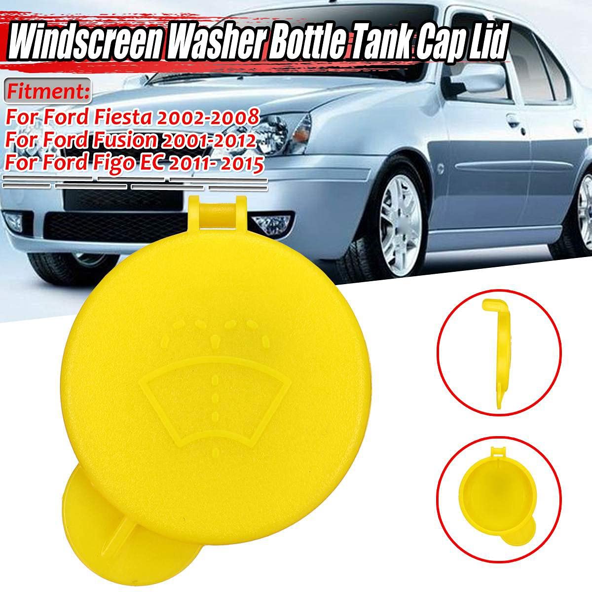 Tappo Serbatoio Liquido Lavavetri Giallo Per Ford Fiesta MK6 (2002-2008) – Ricambio 1488251, 2S6117632AD - 3
