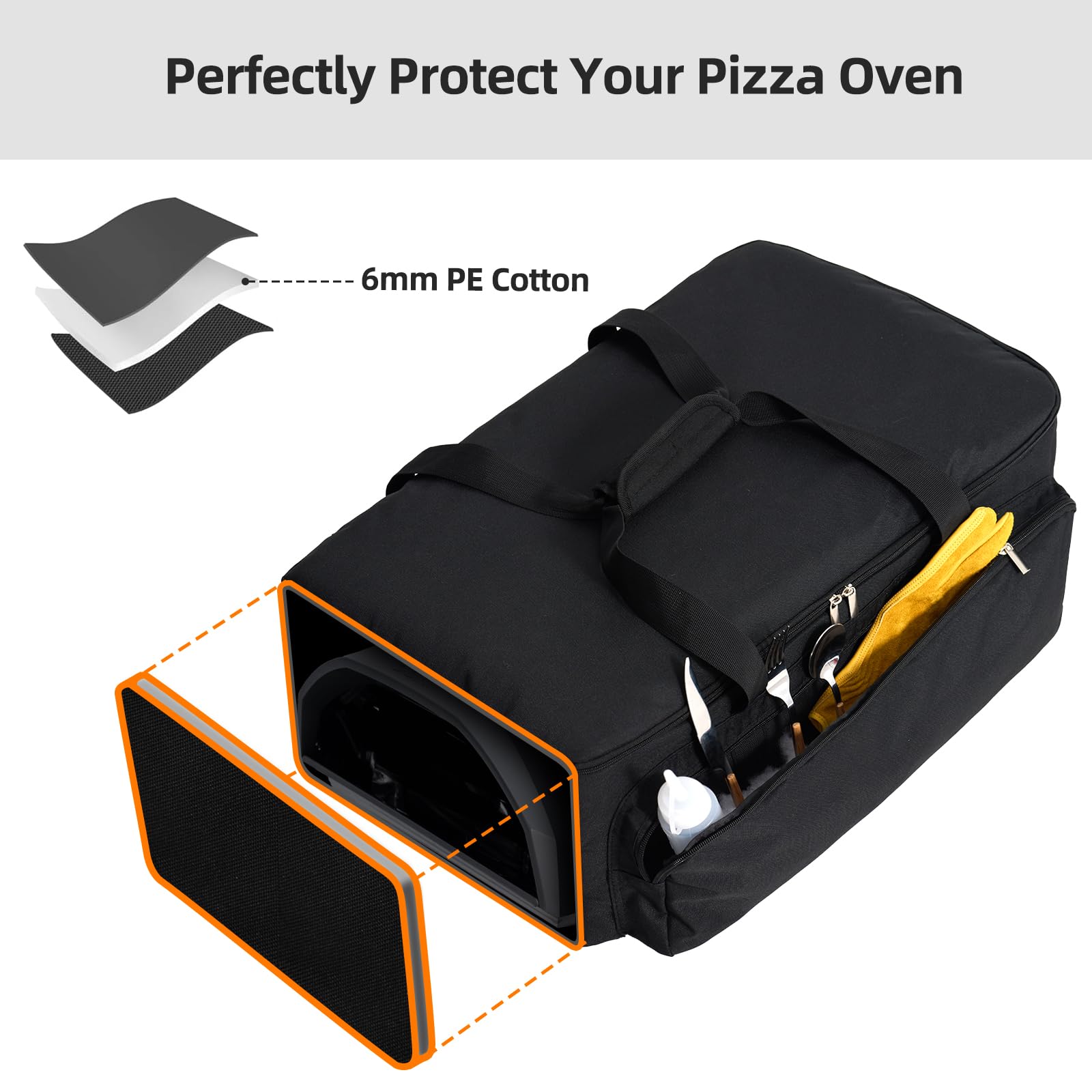 NOELIFE Pizzaofen Tragetasche für Ooni Koda 12, witterungsbeständig, nur Tasche