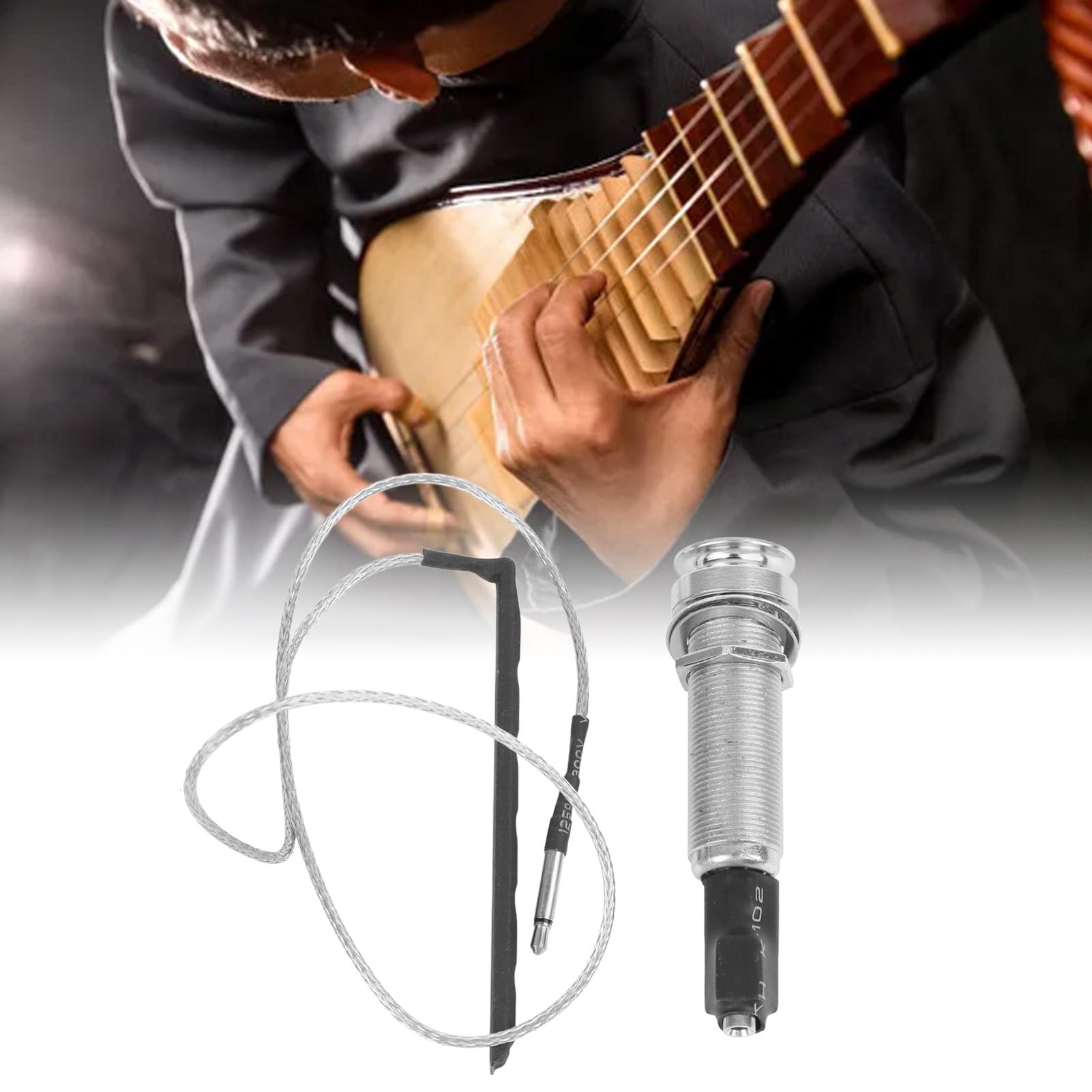Micro pour guitare acoustique facile à installer avec accessoires de montage