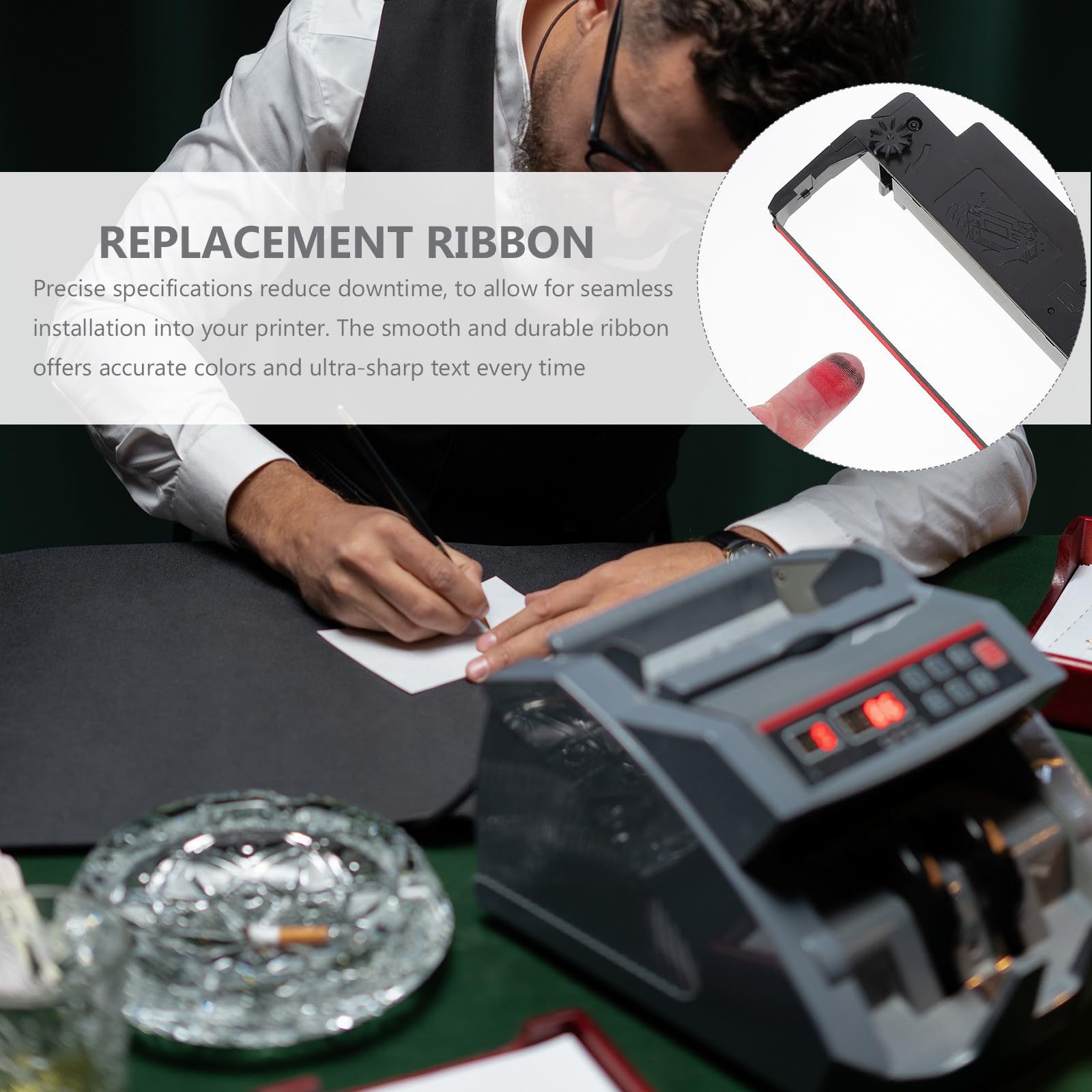 Artibetter Ruban D'imprimante pour Caisse Enregistreuse en Nylon et Abs, la Lumière, pour Bureau et Usage Familial, Pack de 24 Pièces
