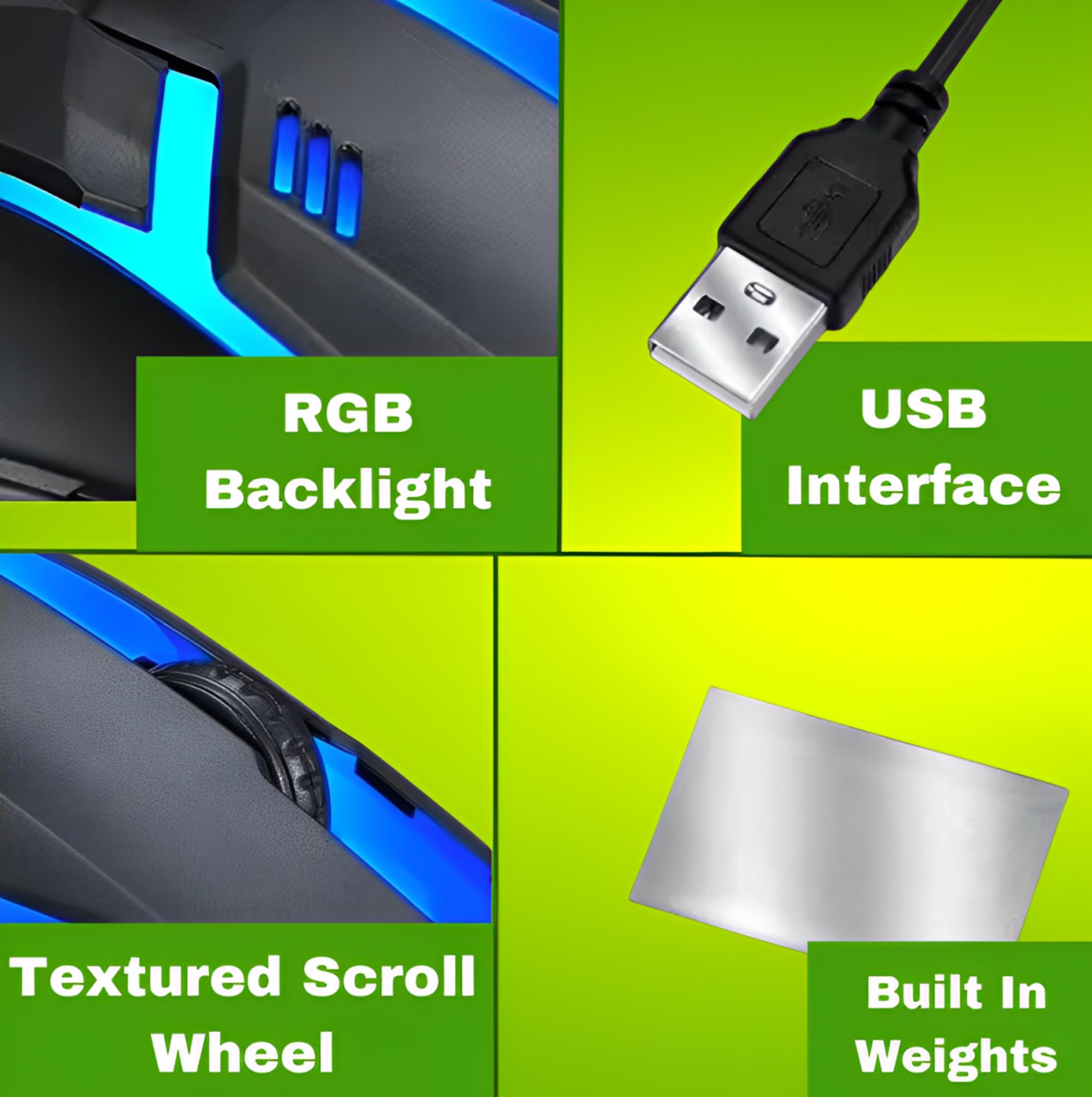 Nexurion Venom V2 Gaming Mouse, RGB Backlight, 3 Buttons