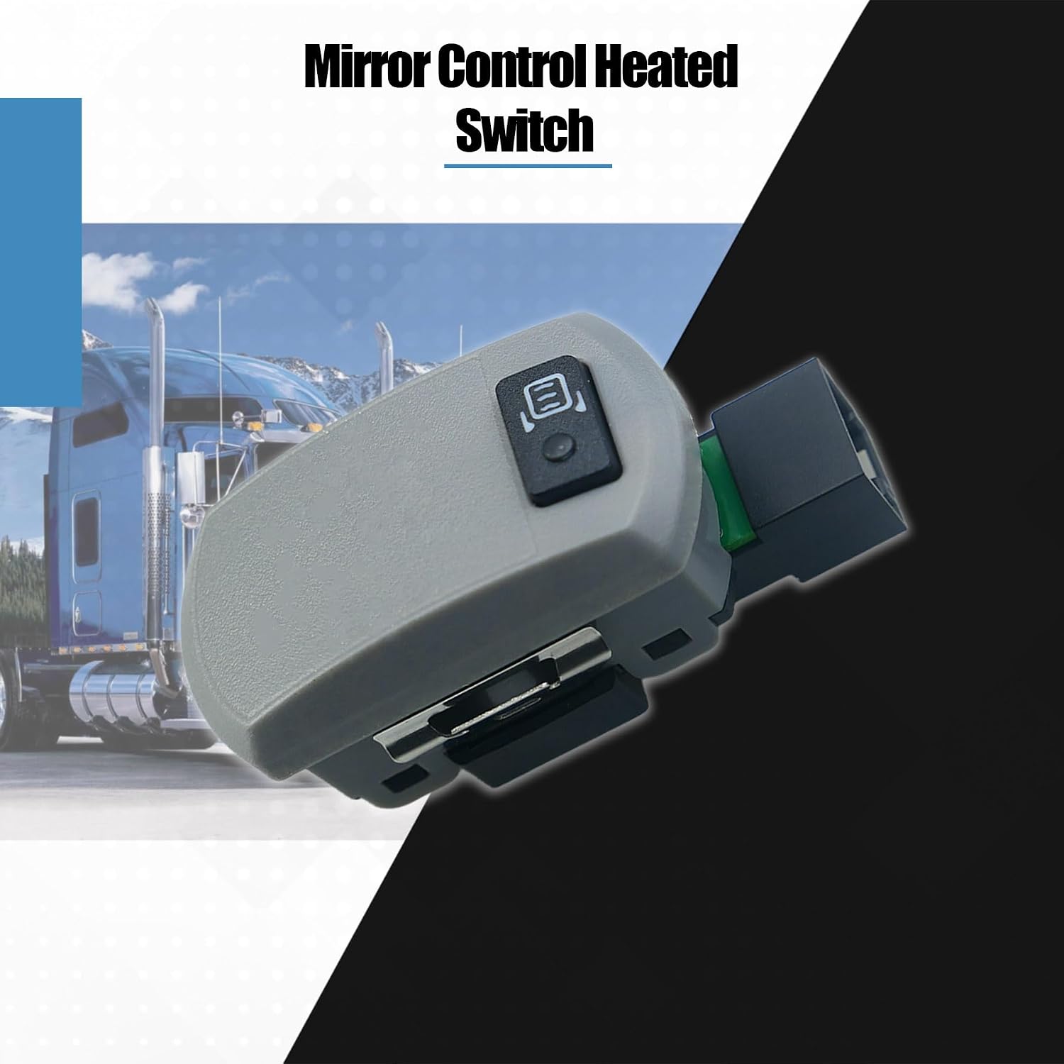 P27-1181-004 Rear View Mirror Switch Fit for Peterbilt Kenworth Replace 271181004 P271181004 Power Mirror Control Heated Switch Button