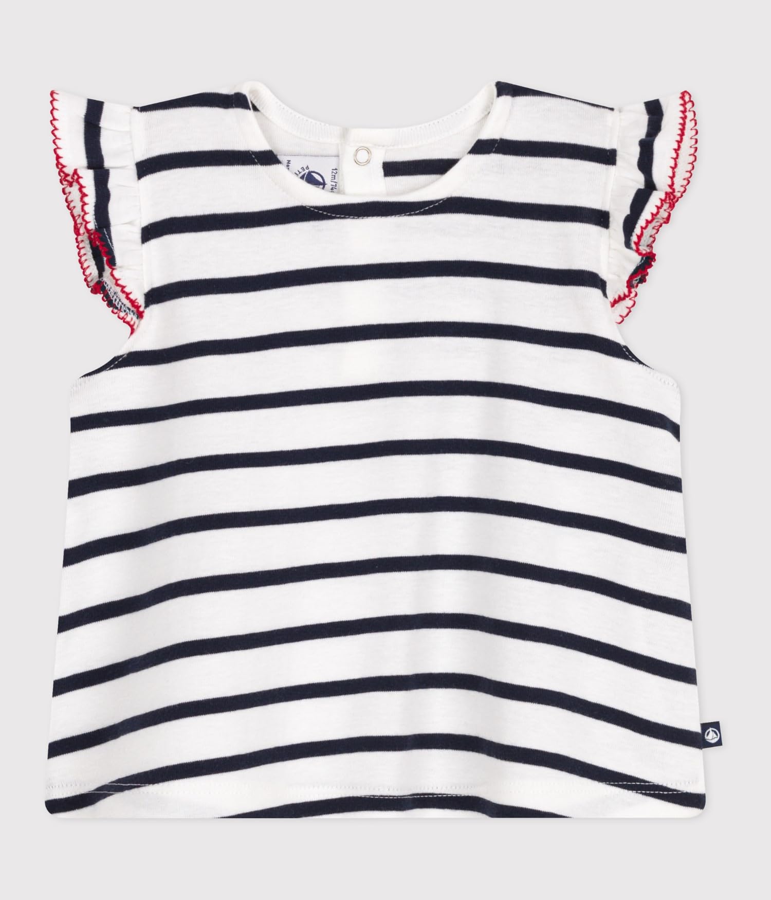 Petit Bateau Baby-Mädchen Kurzarmbluse