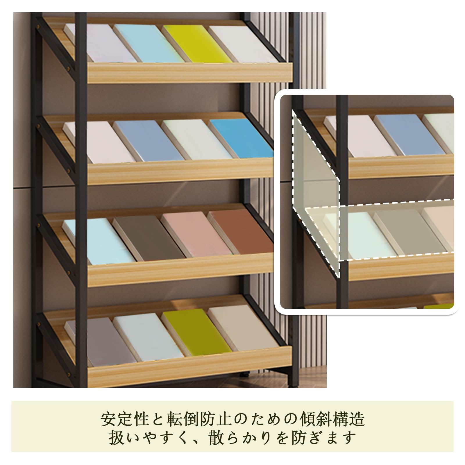 Amazon｜XZFRYUI 新聞ラック マガジンラック 4段 雑誌ラック