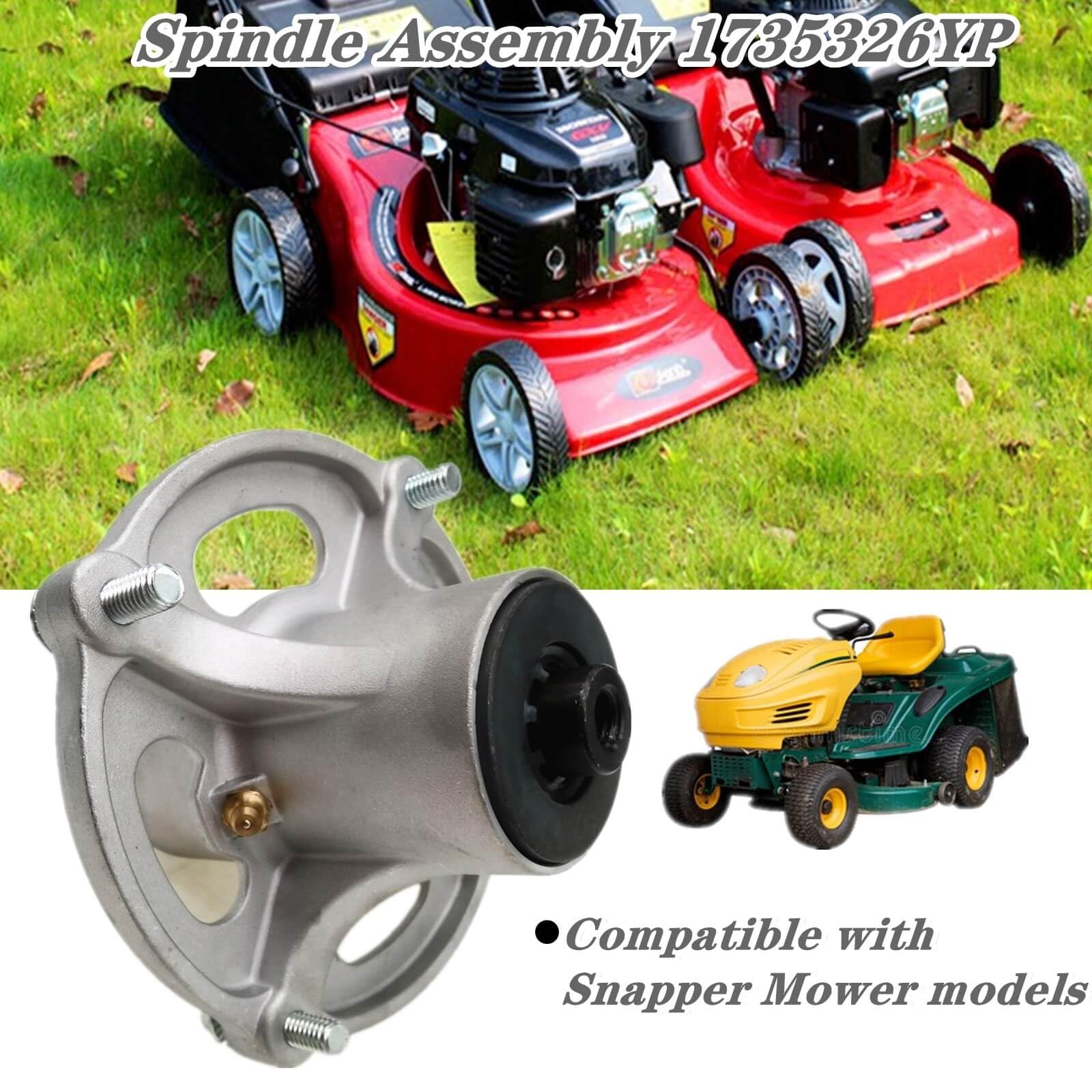 Conjunto de husillo compatible con cortacésped Snapper 1735326YP 1735326 485866 1735573YP 14226 1735323YP 330240B