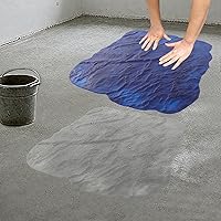 Vista 2 de Sellos de hormigón con textura de hormigón azul, patrón de pizarra, herramienta de estampado de molde a presión con recortadora de bordes