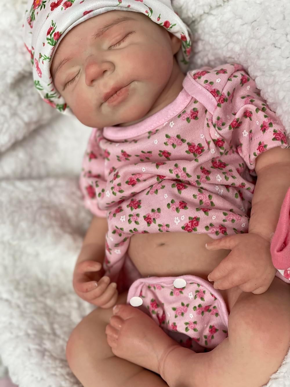 Abenduot 18inch Open Mouth Full Body Silicone Baby Dolls,Lifelike Soft Solid Silicone Newborn Doll Anatomically Correct Girl Dolls-Pascale