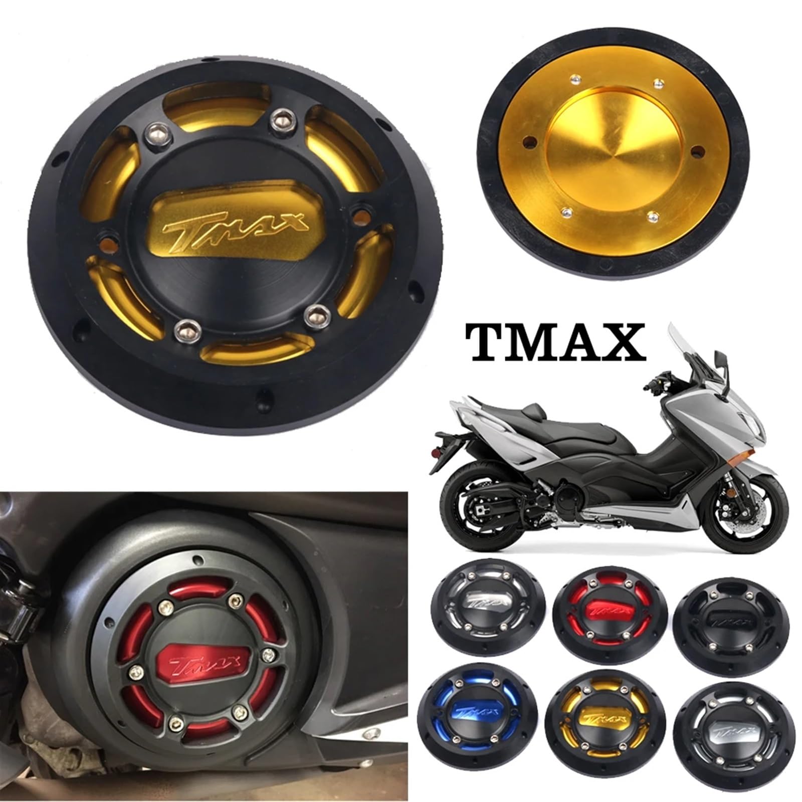 Misura for Yamaha TMAX 530 TMAX530 T-MAX 500 TMAX500 T-MAX530 Accessori Moto Motore Statore Copertura Della Protezione Guard Slider Caso Protezioni motore per moto(Gold)