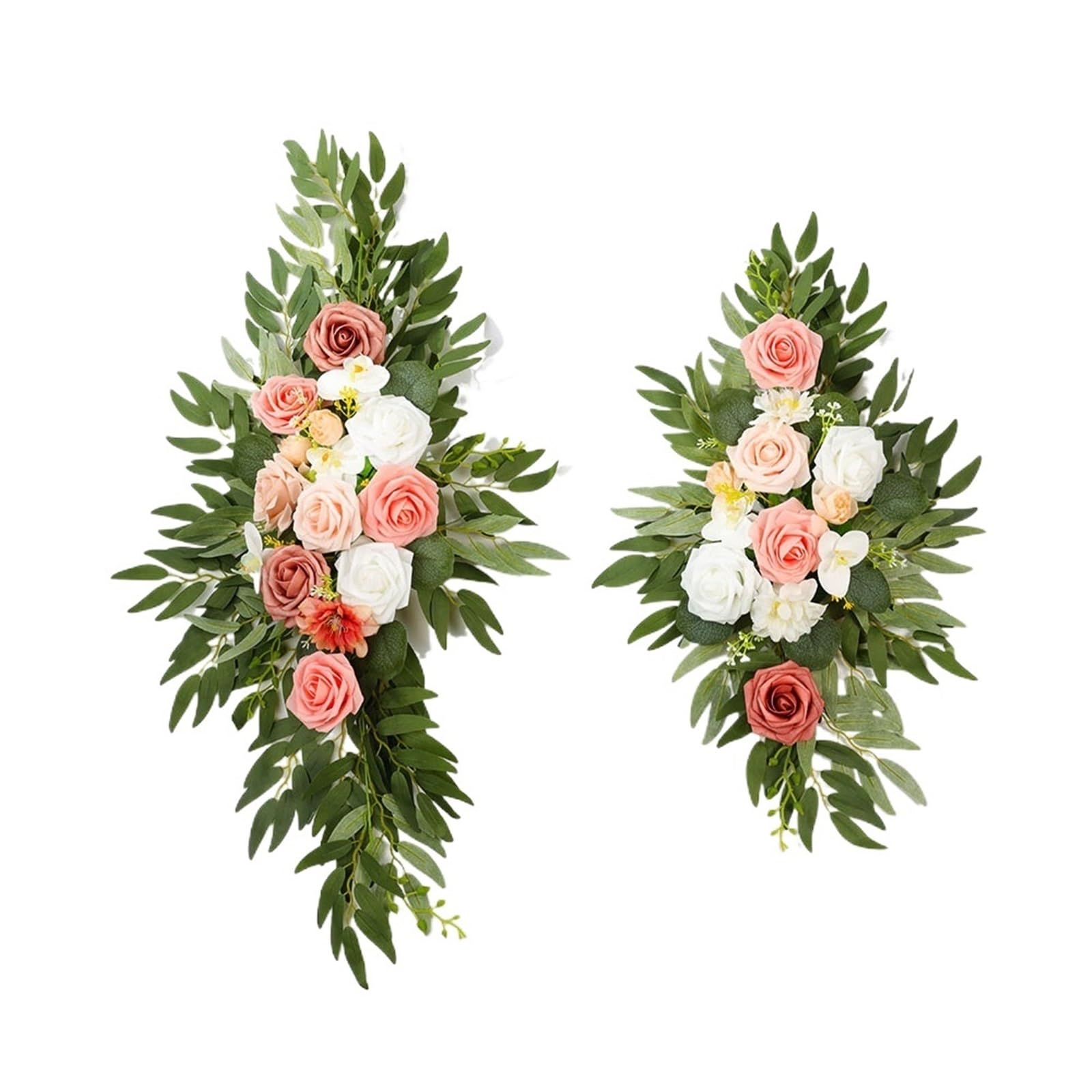 Zymjzbetic S7 Artificial Wedding Arch Flowers Kit Artificial Wedding Arch Flowers Kit Rose Garland Drapes For Decorations Welcome(S7)