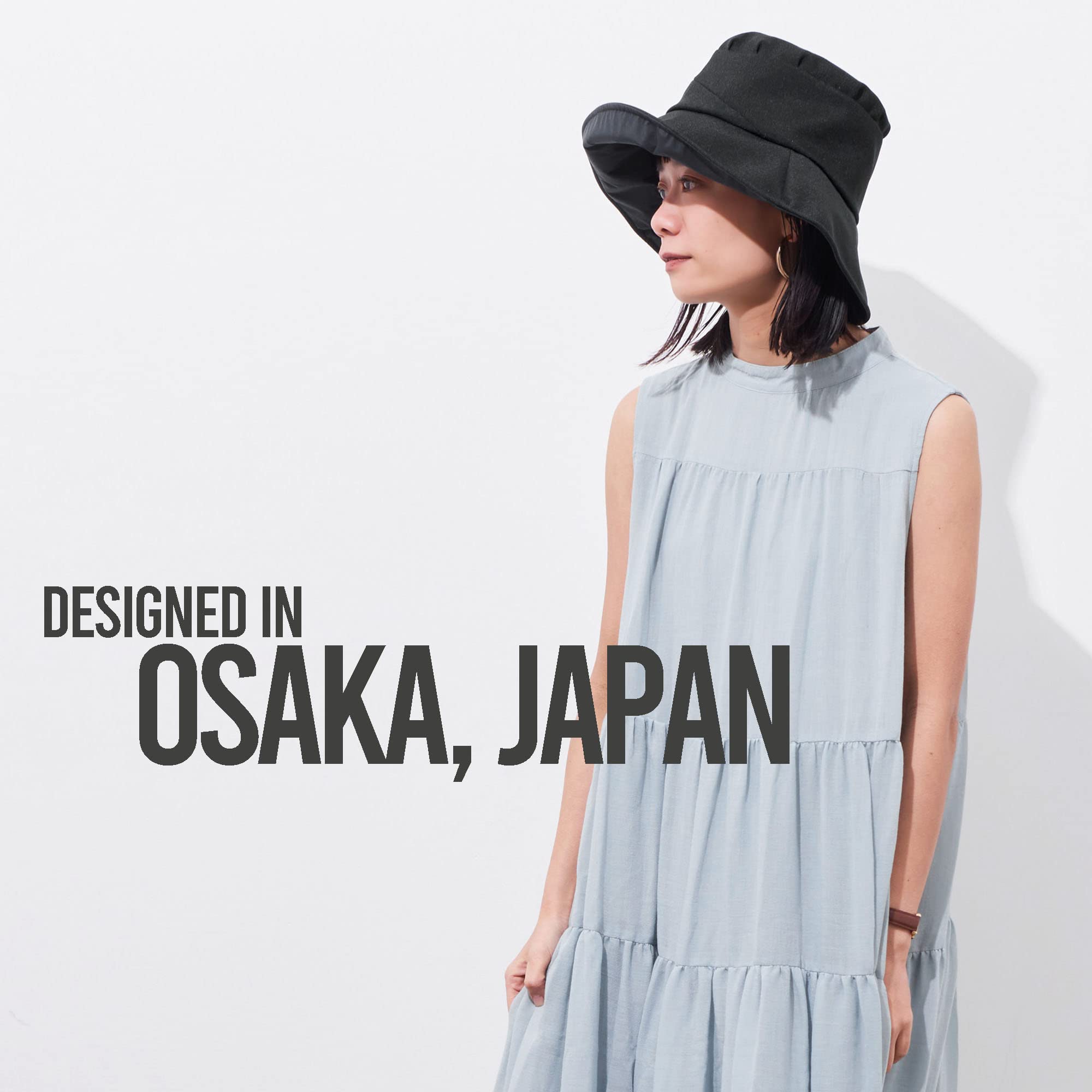 Chapeau Soleil Femme avec Protection UV, Capeline d'Été Pliable À Bord Large pour Plage Ou Jardinage Mode Japonais