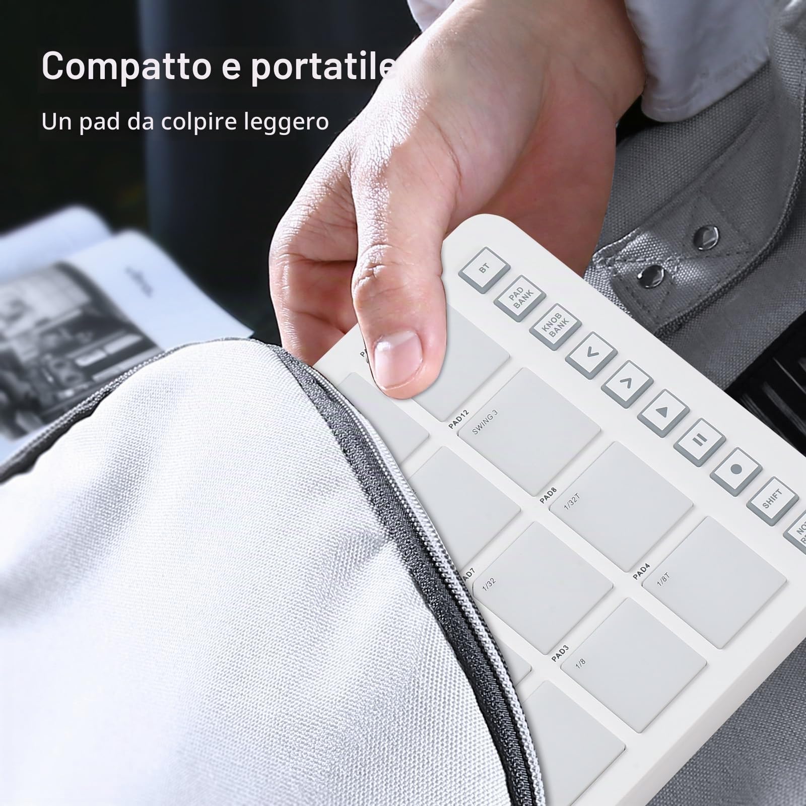 Btuty Controller Professional USB/BT MIDI con 16 pad/8 pulsanti assegnabili/RGB, bassa latenza Drum Pad, tastiera MIDI, Beat Maker (interfaccia di uscita da 3,5 mm)