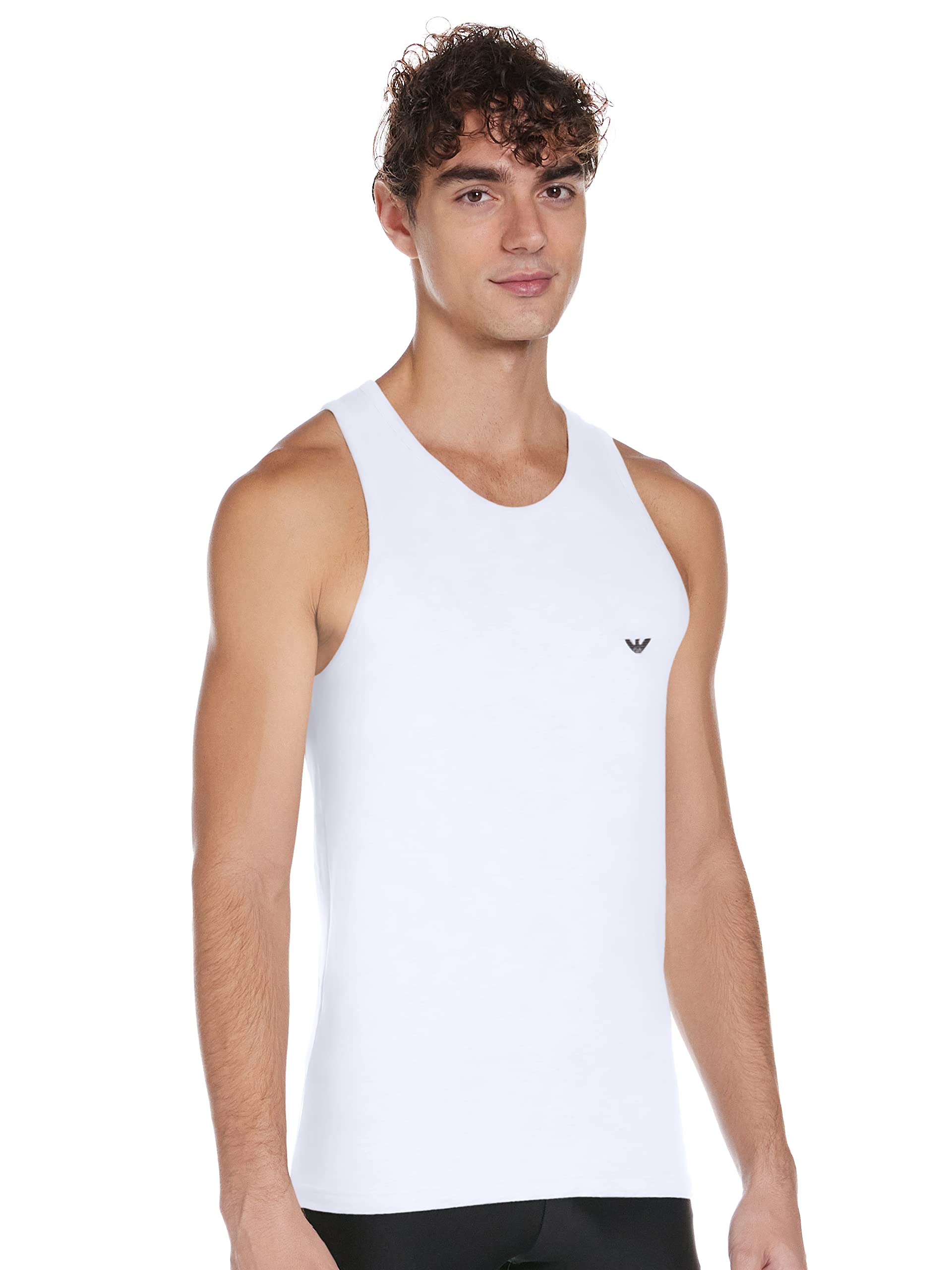Emporio Armani Underwear Herren Schlafanzugoberteil 110828CC729, Gr. Medium, Weiß (Bianco 00010)
