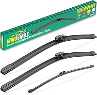 Vista 74 de Juego de hojas de repuesto para limpiaparabrisas delantero y trasero de 24, 20, 11 pulgadas, calidad prémium, para todo tipo de clima, calidad