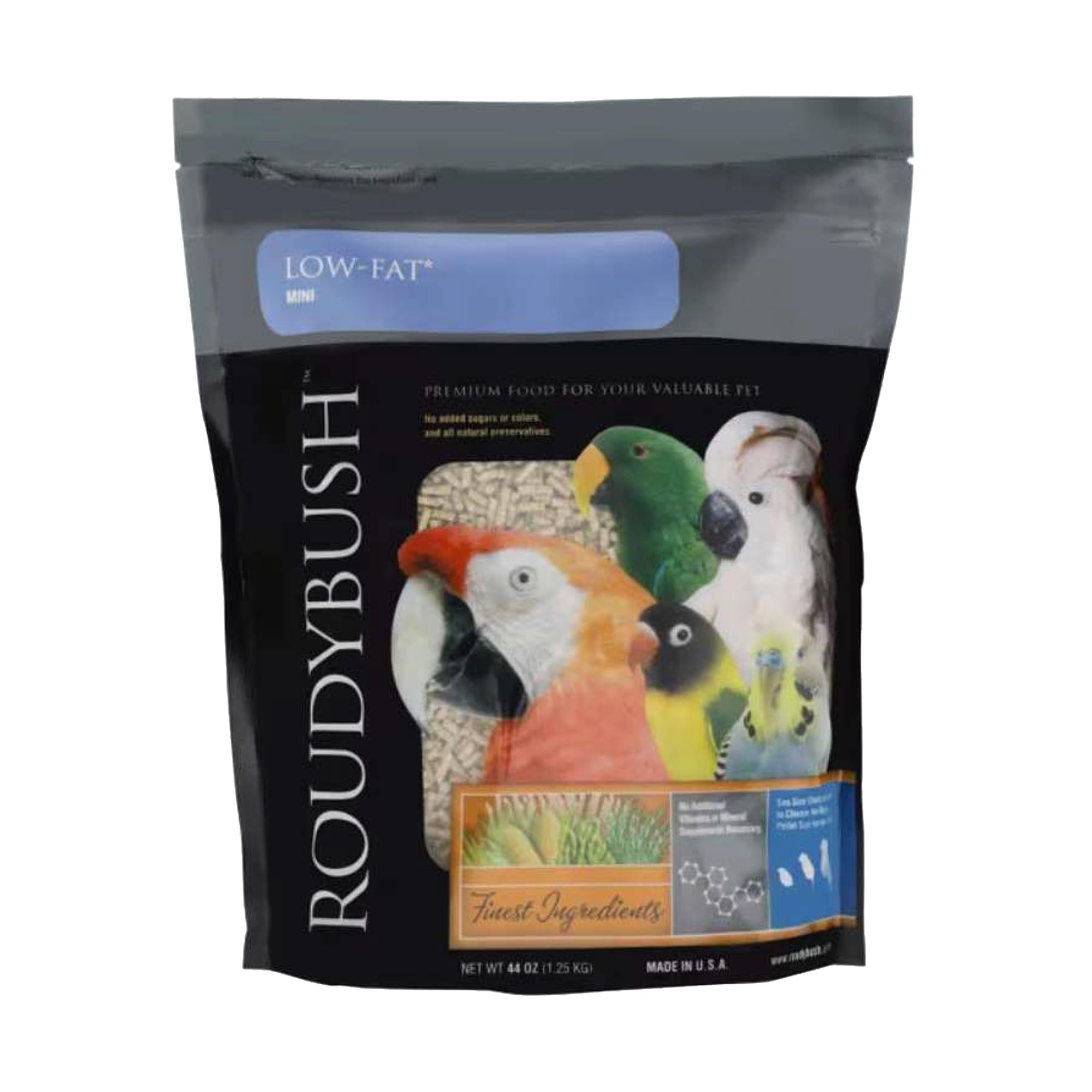 Low Fat Food for Adult Birds & Chicks - Scientifically Formulated Bird Feed - Bird Food Pellets w/ Corn, Wheat, Soy & More - Nutritious & Healthy Feed for Birds (Mini, 44oz)