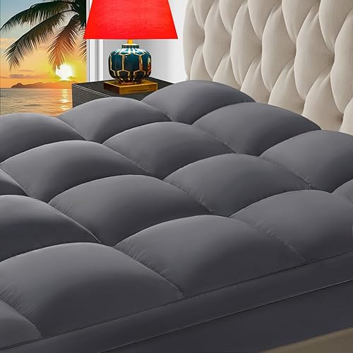 Miniatura 9 de CHOKIT Luxury Soft 5D Spiral Fiber Full Mattress Topper, Extra Thick Mattress Pad Cover for Back Pain Relief, Cooling Breathable Pillow Top