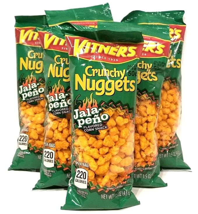 Vitner's Jalapeno Flavored Crunchy Nuggets Pack 12 Pack 1.5oz Bags
