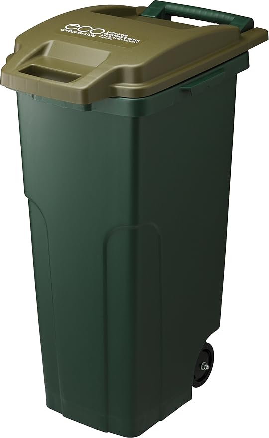 Amazon リス 大型 ゴミ箱 キャスターペール コンテナスタイル2 Cs2 70c2 カーキー 74l 2輪 Eco日本製 ゴミ箱 ゴミ入れ オンライン通販