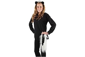 Skunk Ears & Tail Set: Transform into a Mischievous Skunk!