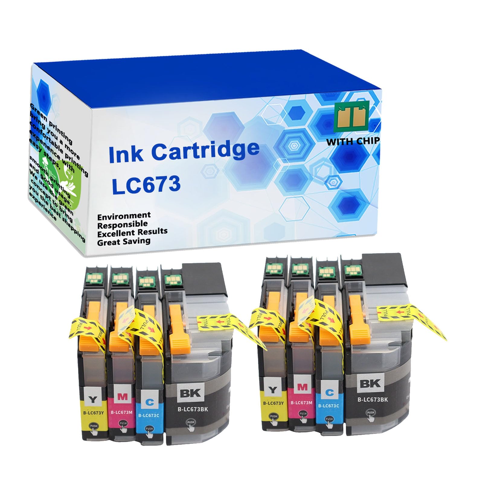 Amazon.com: HYSMF LC673 Ink Cartridge Compatible for Brother LC673