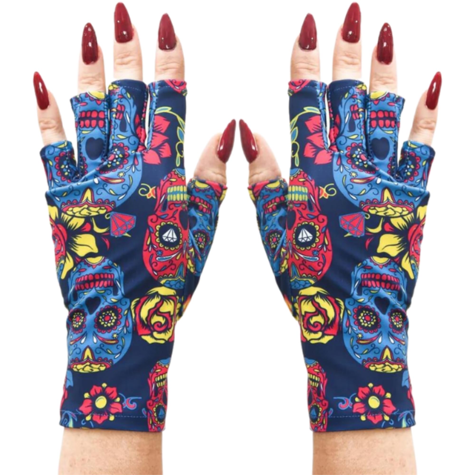 ManiGlovz - The Original UPF 50+ UV Light Protective Nail Gloves | Gel Manicure Gloves and Anti UV Fingerless Gloves for Women | Can be Used as Sun