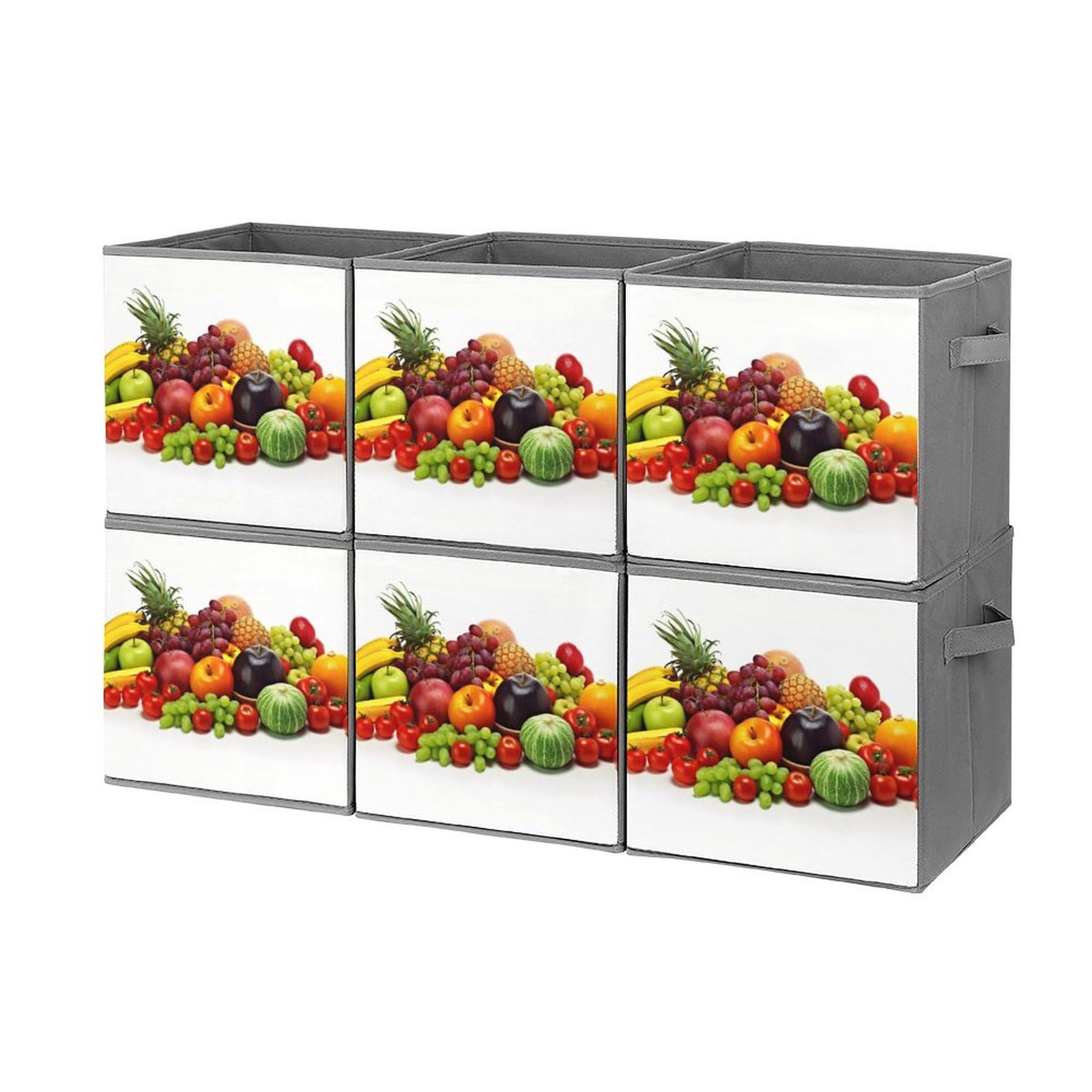 Boîte de rangement pour vêtements pliables : lot de 6 cubes 27,9 cm anti-bazar