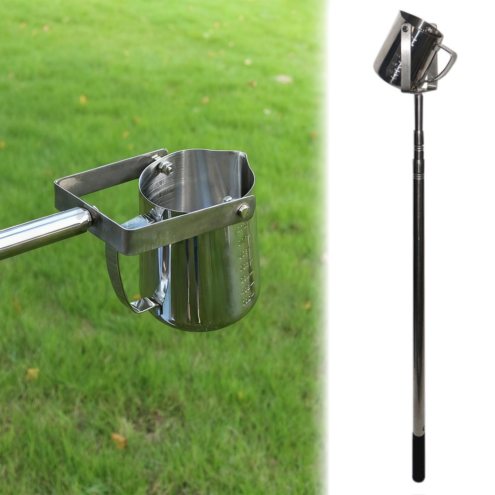 304 inless Acciaio Retrattile Acqua Quali Sampler Manico Lungo Pendolo Beaker Dipper per Fiume Lago Stagno Graduato 4 piedi Acqua ing Strumento