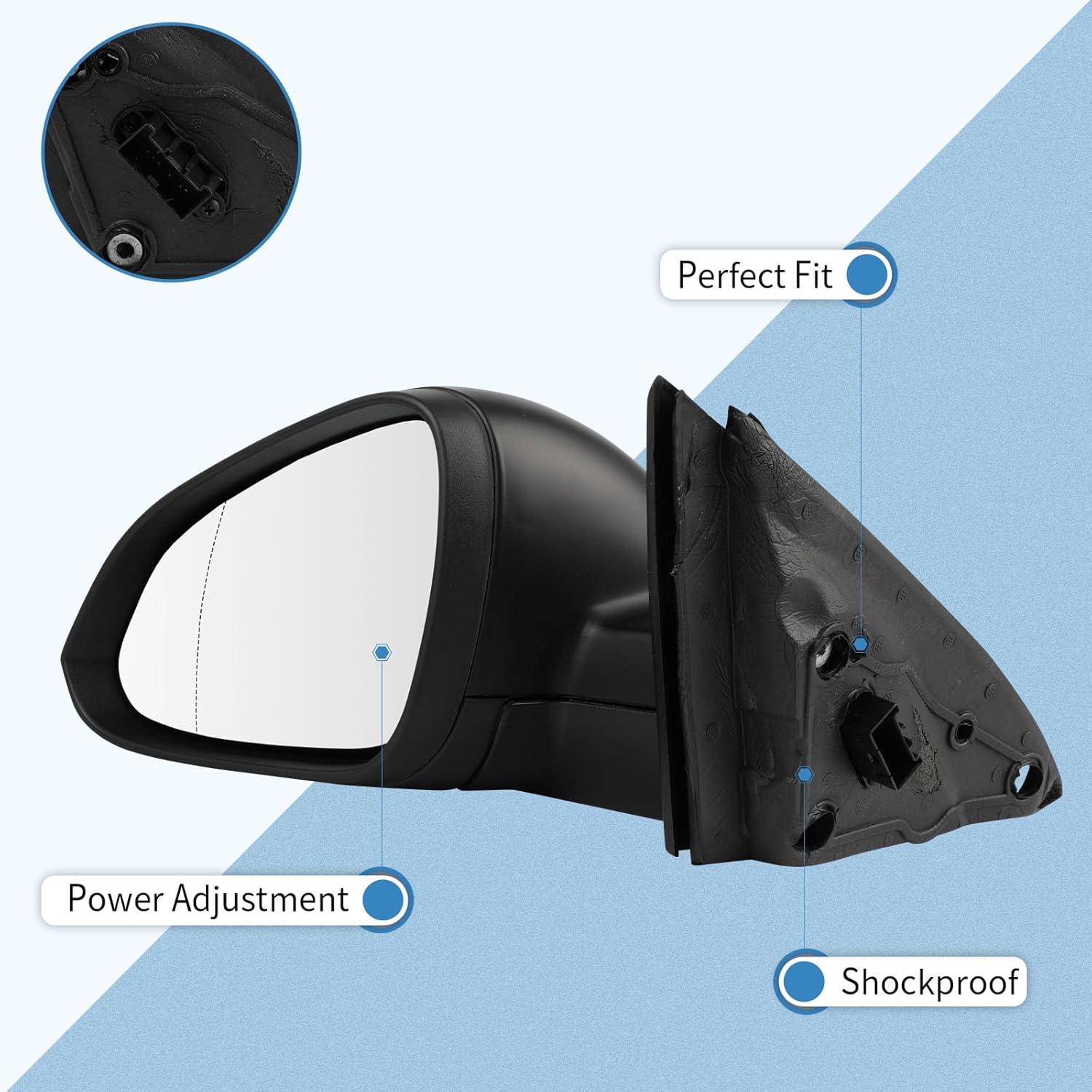 ECCPP Exterior Mirrors Replace with 2011-2017 For BUICK For REGAL Driver and Passenger Side 22960084