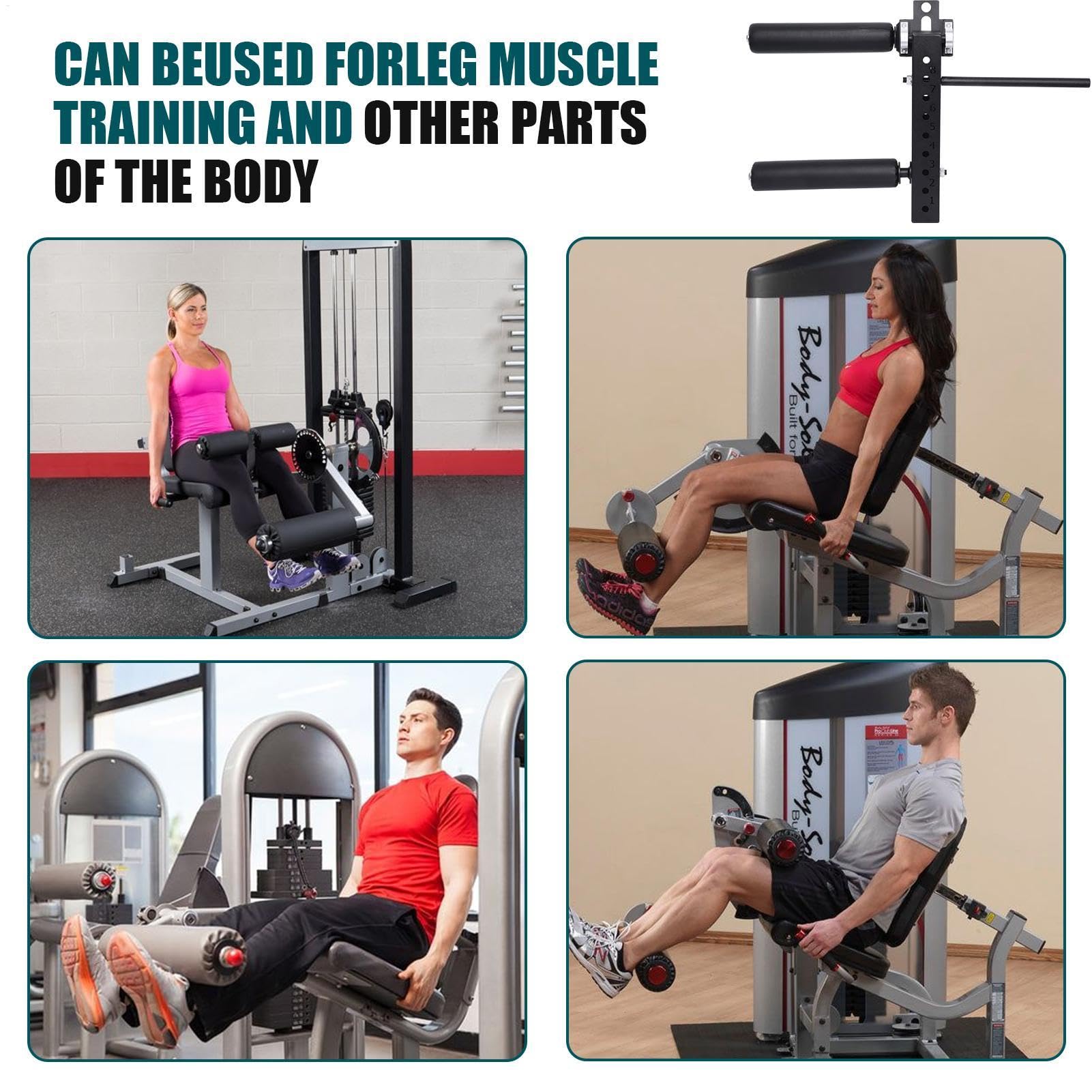 Leg Curl Attachment, Adjustable Leg Extension Squat Rack Attachment,Leg Machines Training Equipment for Leg Muscles Groups Training, Suit for Squat Racks with 18mm Holes, Max Load 600lbs