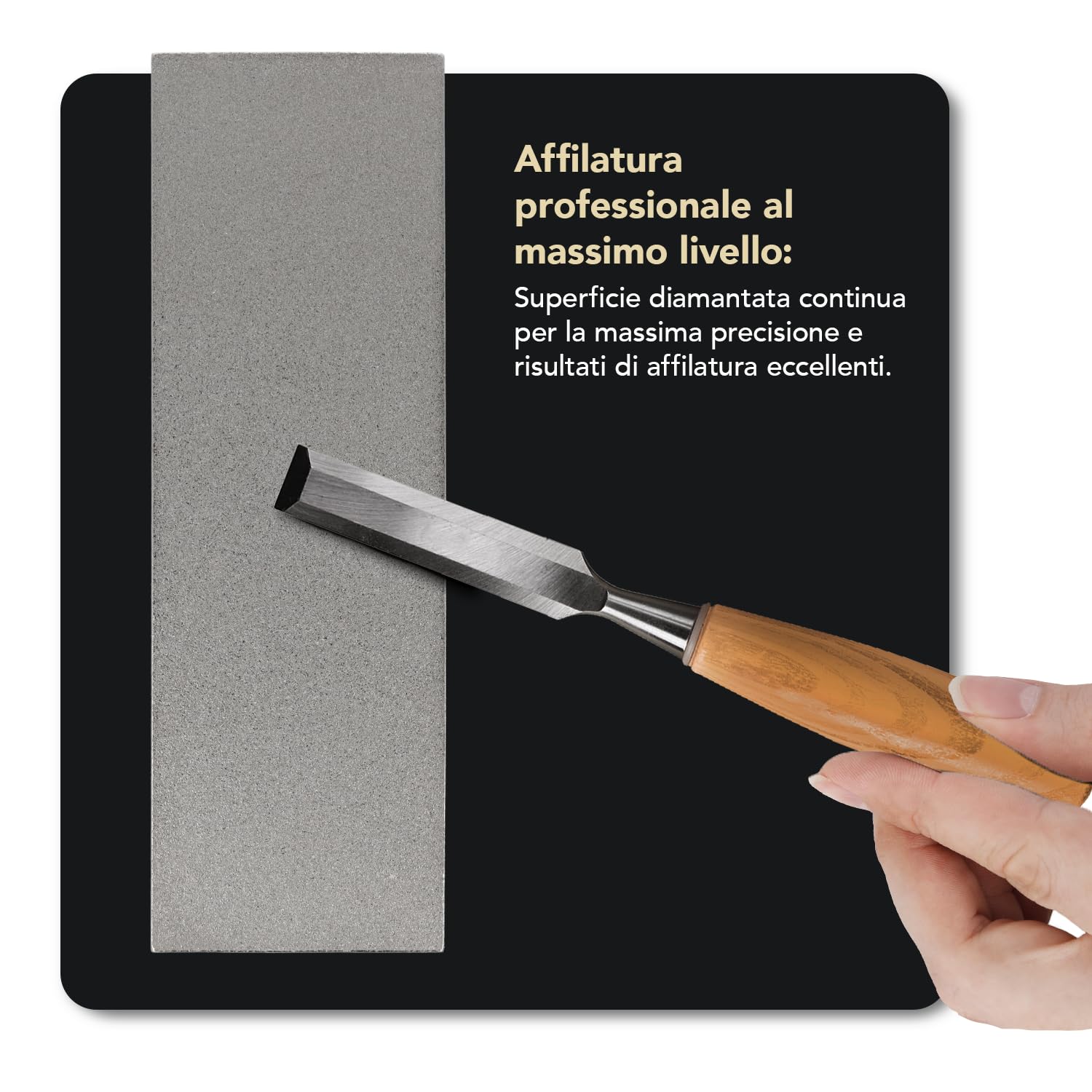 Blocco di affilatura DMT Dia-Sharp con rivestimento al diamante con superficie continua, a grana extra grossa, 15,2 cm / 6 pollici, D6X