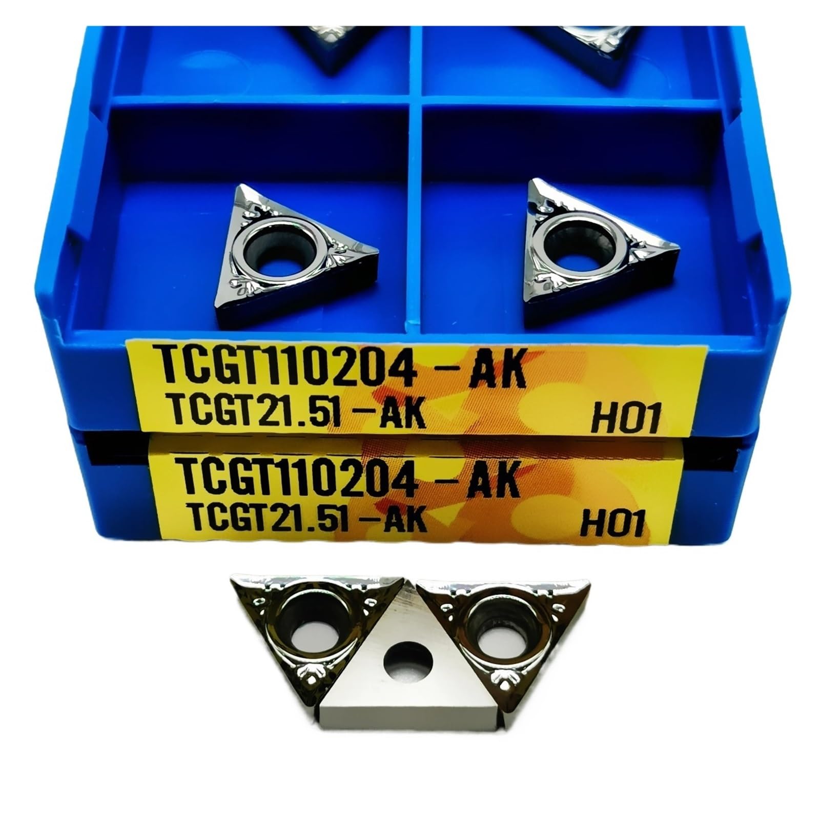 KUAOXK-Turning Tool,Indexable External Carbide Turning 10PCS TCGT110204 TCGT110208 AK H01 Hard Alloy Internal Turning Tool Lathe Tools(TCGT110204-AK
